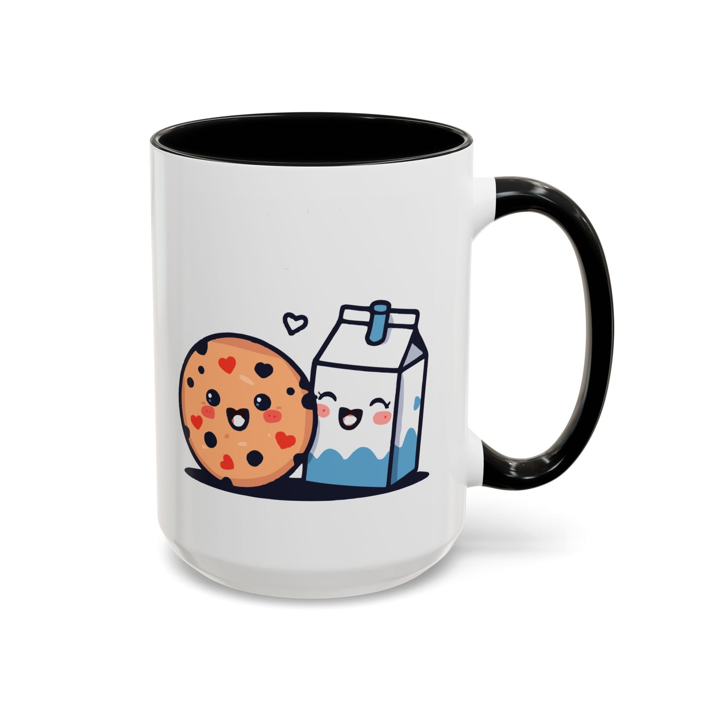 Cute Cookie & Milk Coffee Mug — Kawaii Breakfast Accent Mug