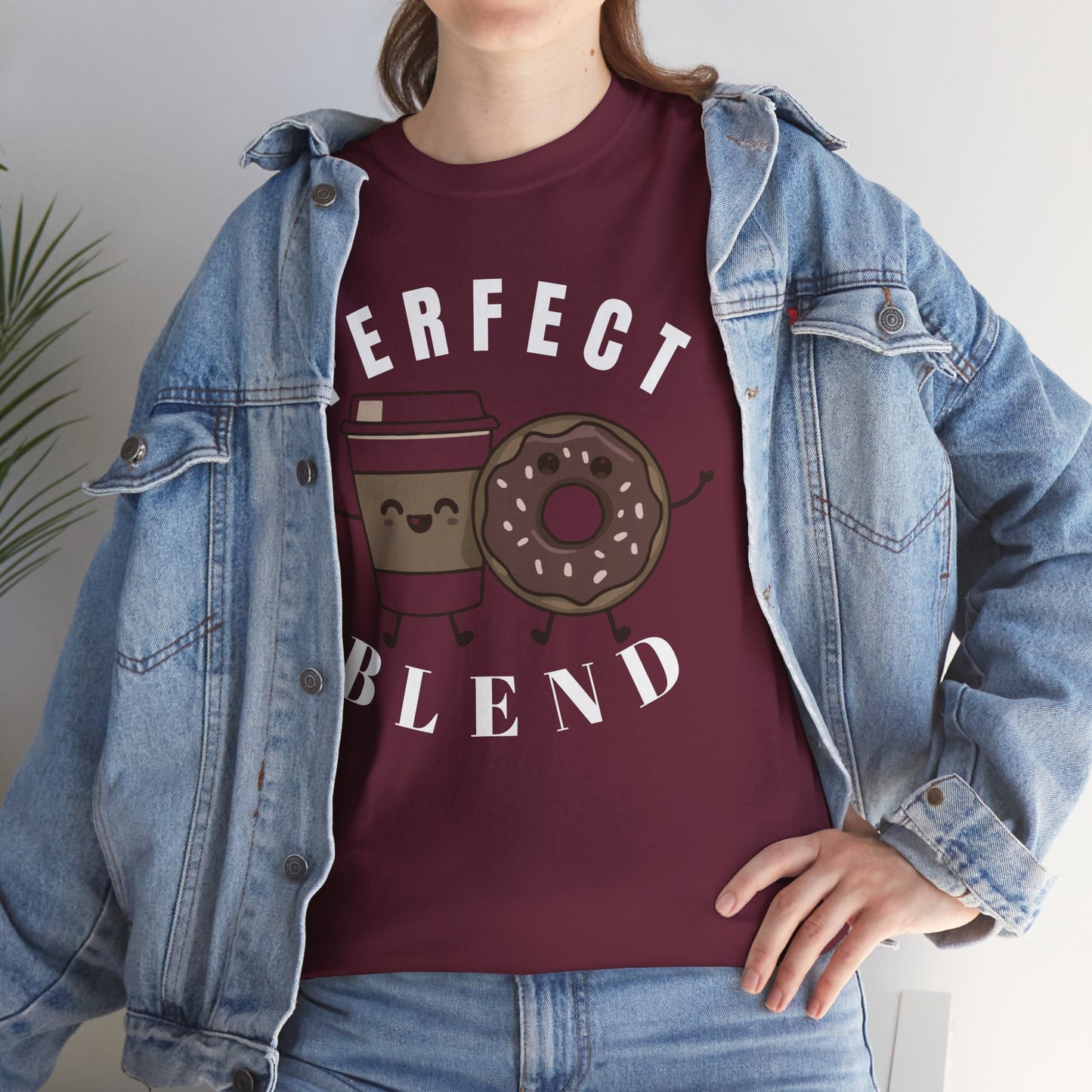 Perfect Blend Coffee & Donut Tee — Cute Matching Breakfast Graphic Shirt