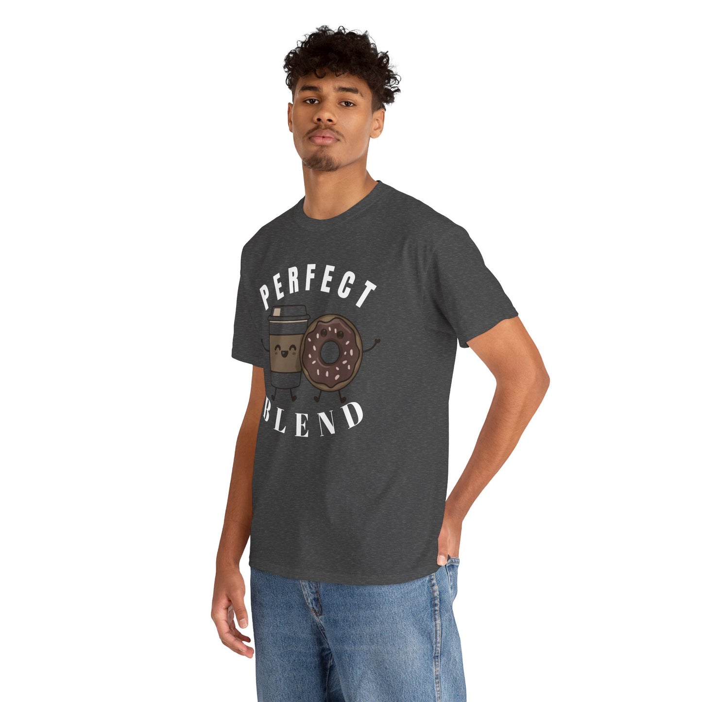 Perfect Blend Coffee & Donut Tee — Cute Matching Breakfast Graphic Shirt