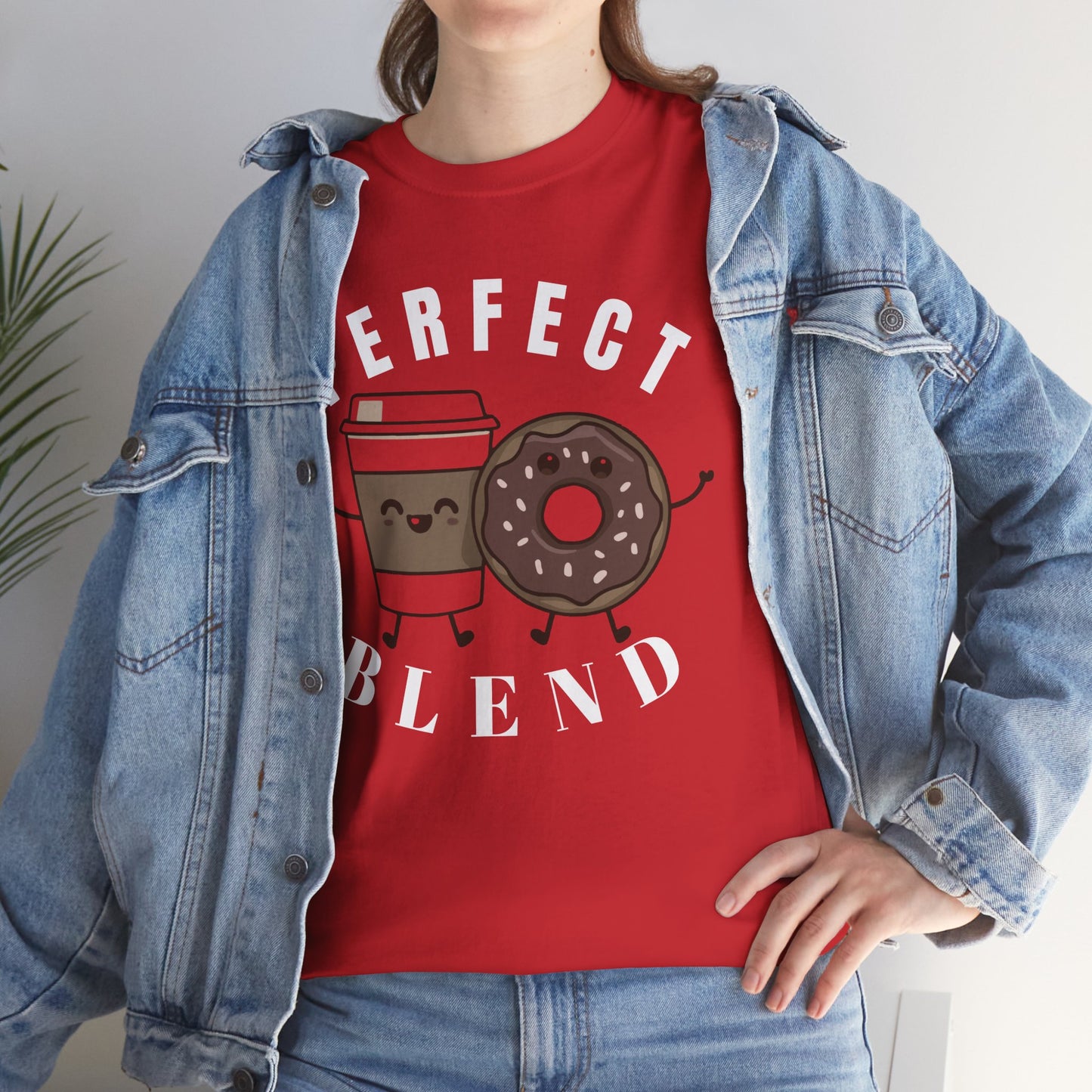 Perfect Blend Coffee & Donut Tee — Cute Matching Breakfast Graphic Shirt