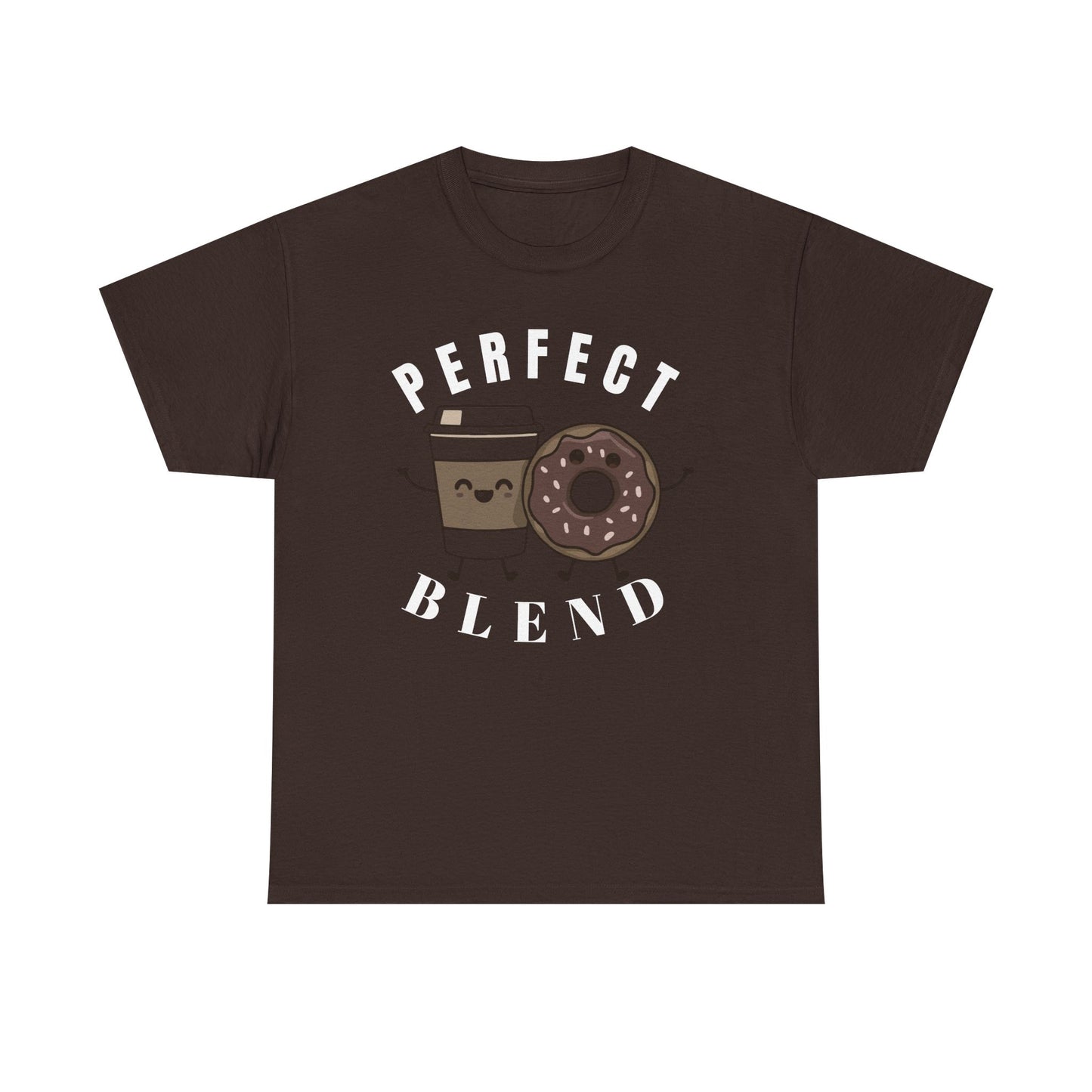 Perfect Blend Coffee & Donut Tee — Cute Matching Breakfast Graphic Shirt