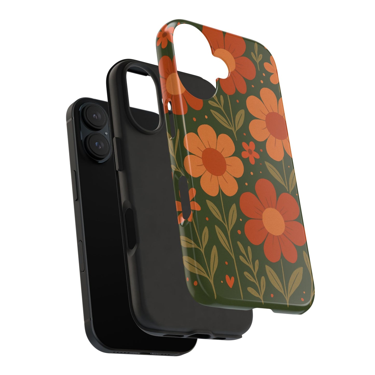 Floral Tough Phone Cases - Vibrant Flower Design, Durable Protection, Gift for Nature Lovers, Spring Decor, Everyday Fashion