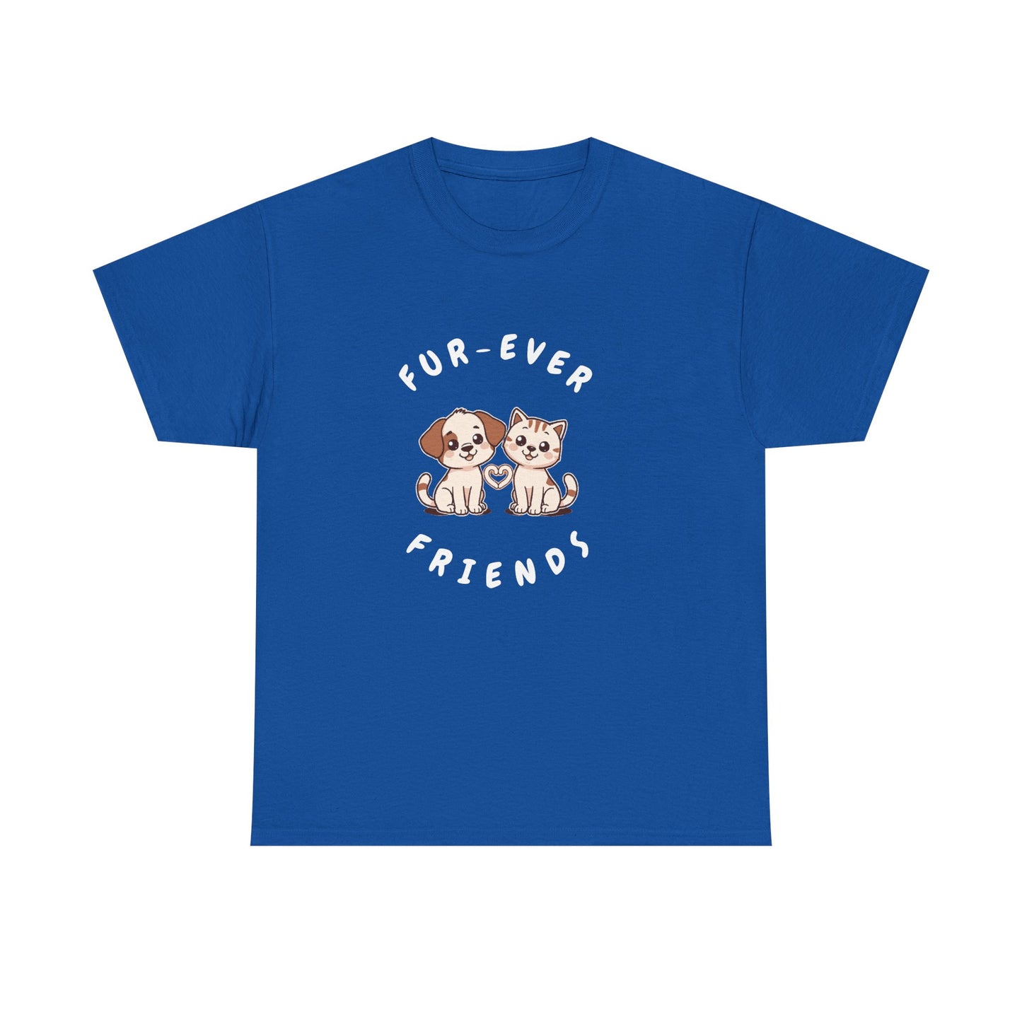 T-Shirt — “Fur-Ever Friends” Cute Puppy & Kitten Graphic Tee