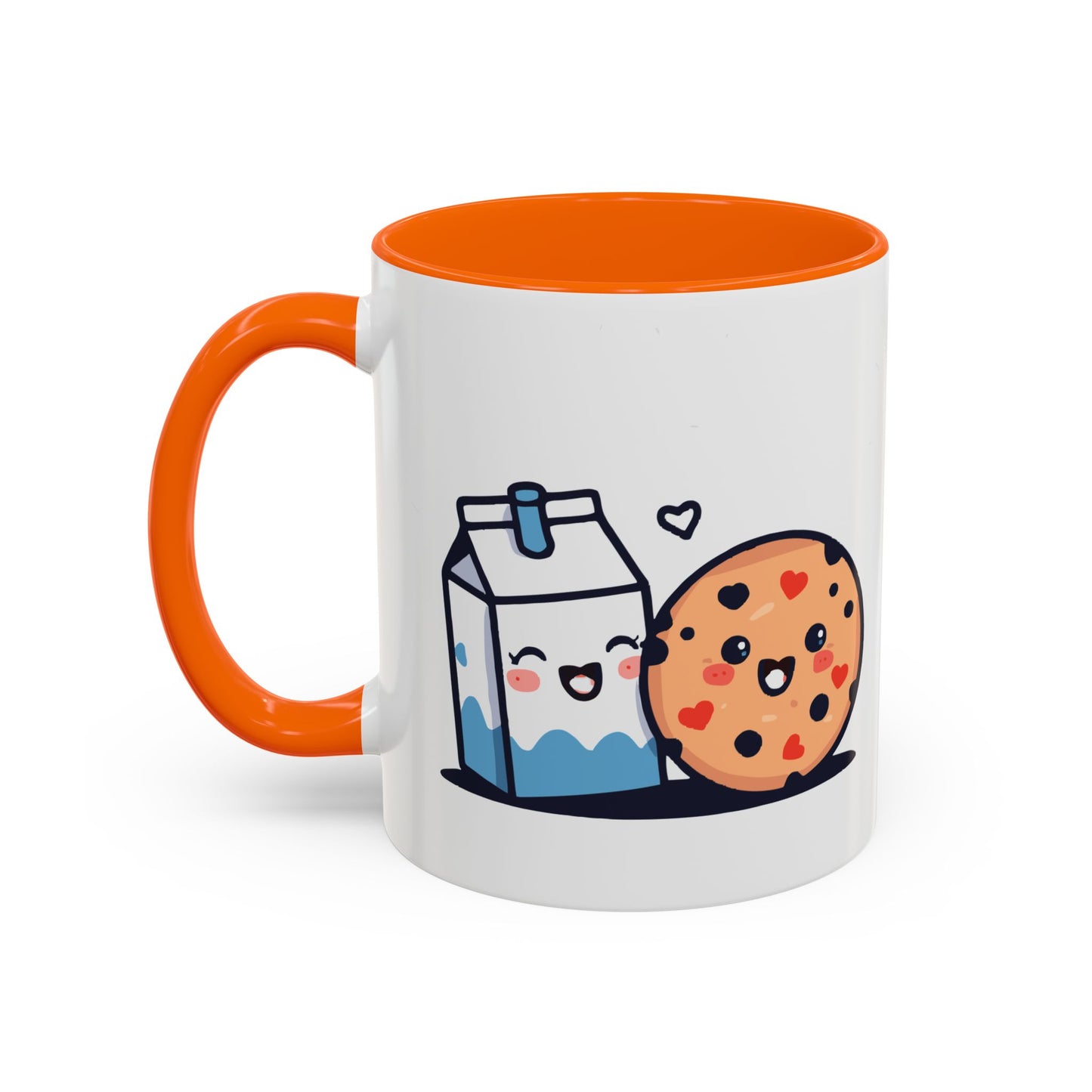 Cute Cookie & Milk Coffee Mug — Kawaii Breakfast Accent Mug