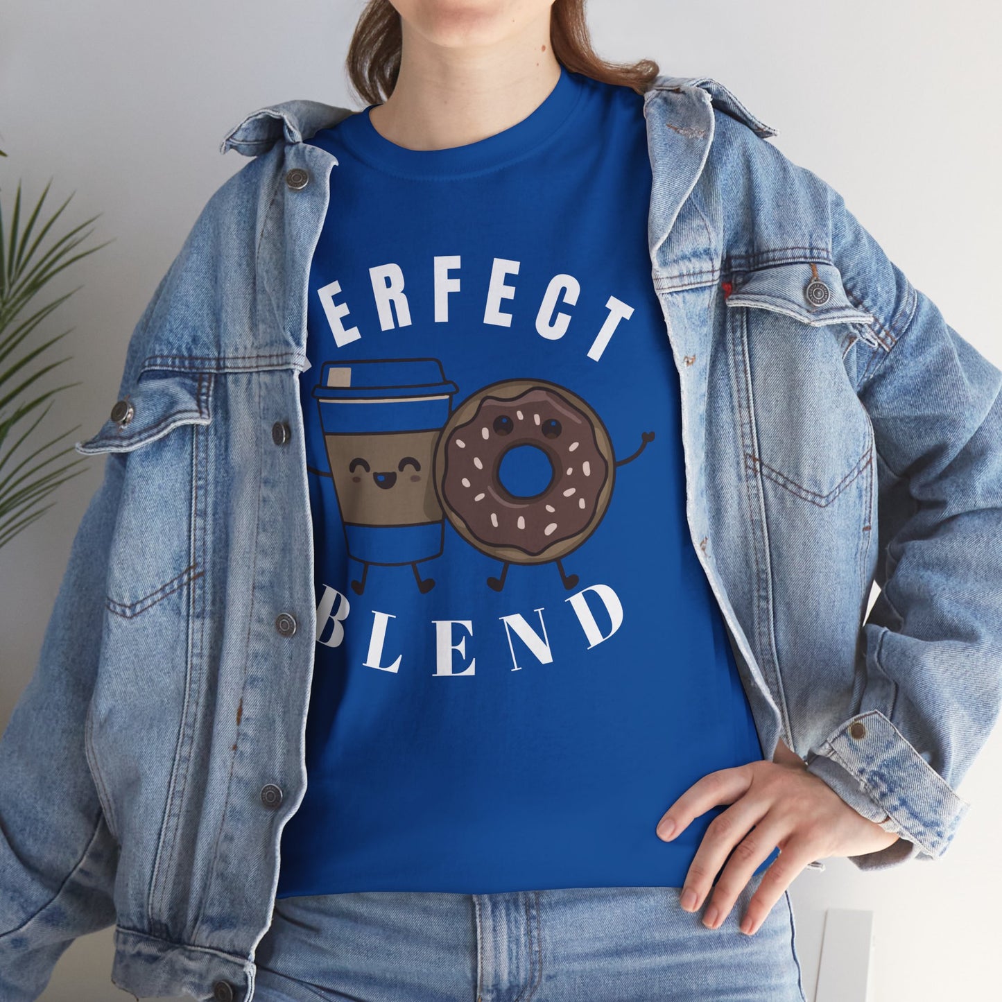 Perfect Blend Coffee & Donut Tee — Cute Matching Breakfast Graphic Shirt