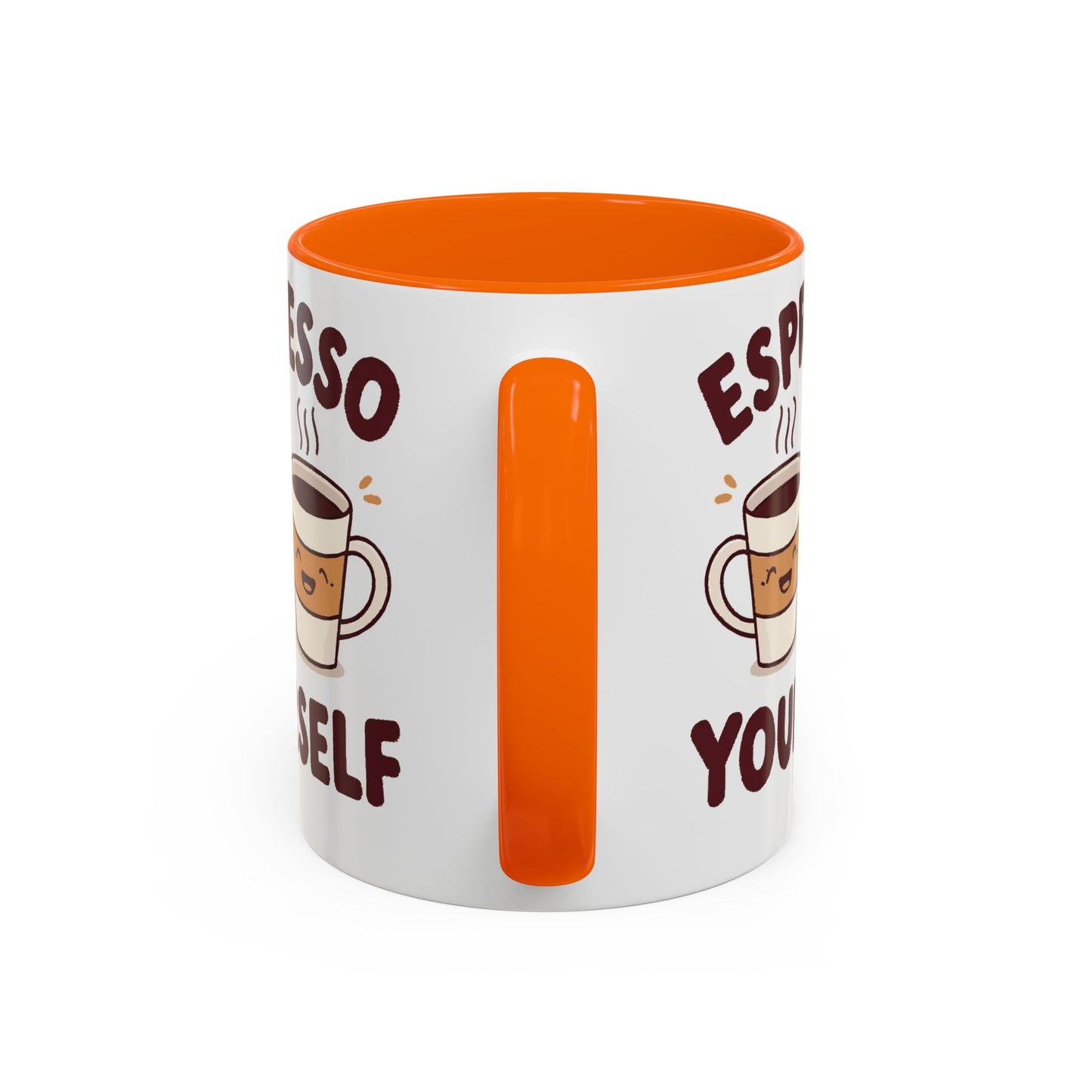 Espresso Yourself Accent Coffee Mug — Cute Coffee Pun Ceramic Mug (11/15 oz)