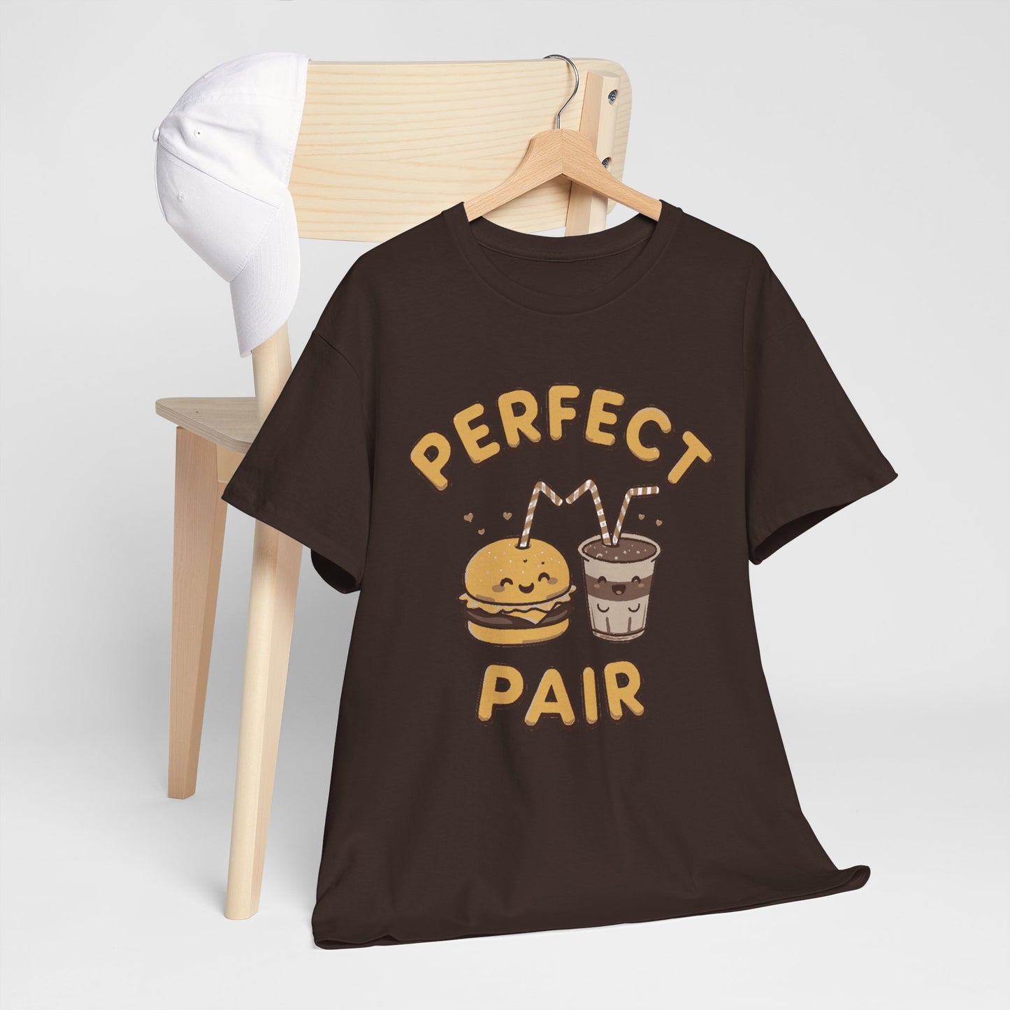 Perfect Pair Cheeseburger & Soda T-Shirt — Cute Matching Food Tee