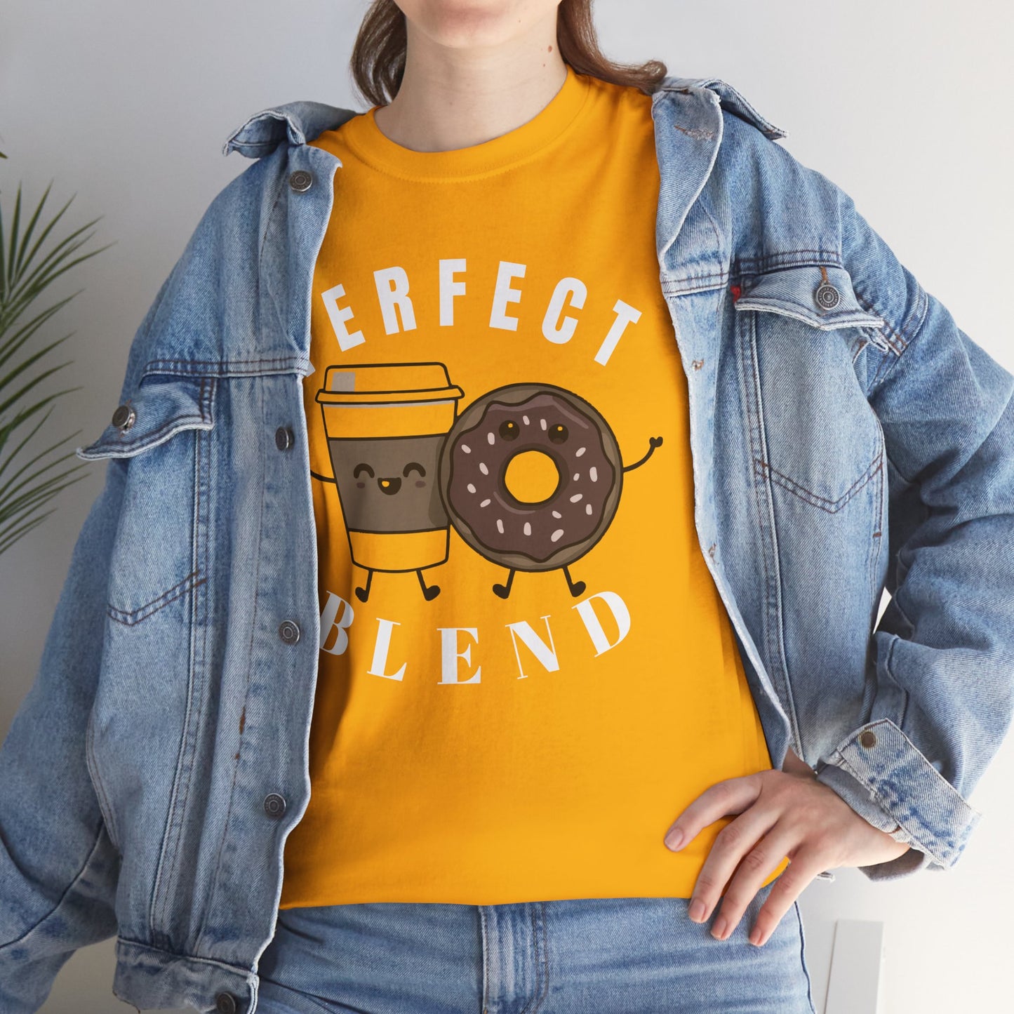 Perfect Blend Coffee & Donut Tee — Cute Matching Breakfast Graphic Shirt