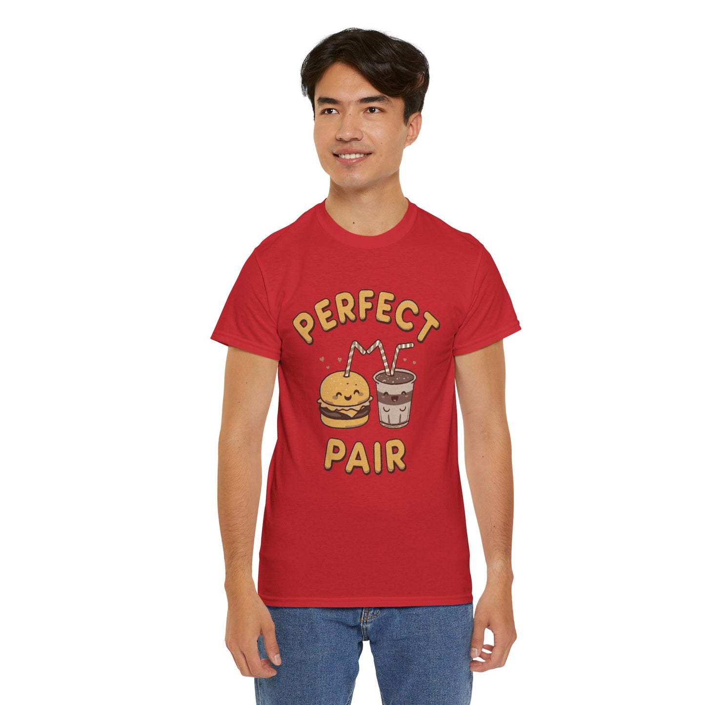 Perfect Pair Cheeseburger & Soda T-Shirt — Cute Matching Food Tee