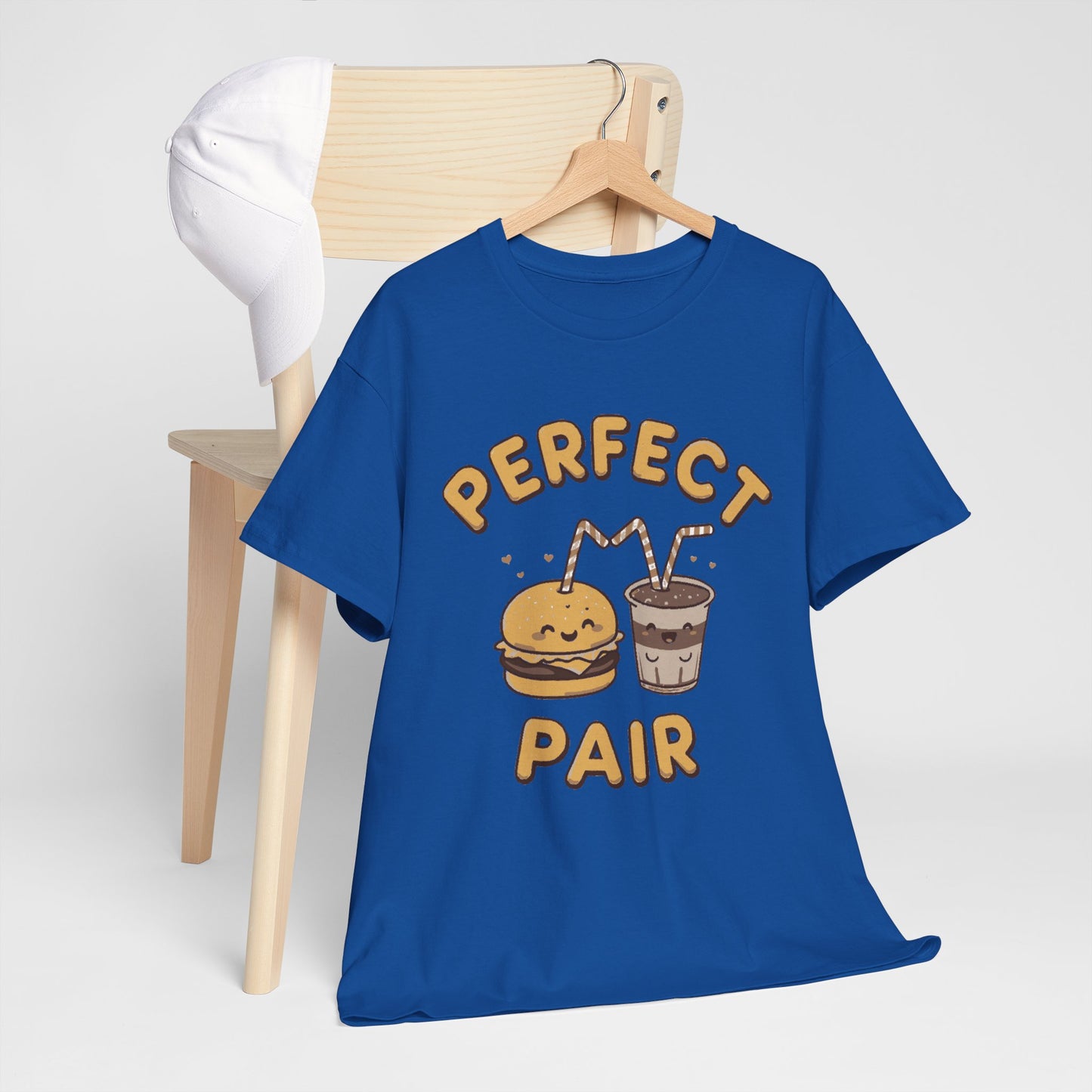 Perfect Pair Cheeseburger & Soda T-Shirt — Cute Matching Food Tee