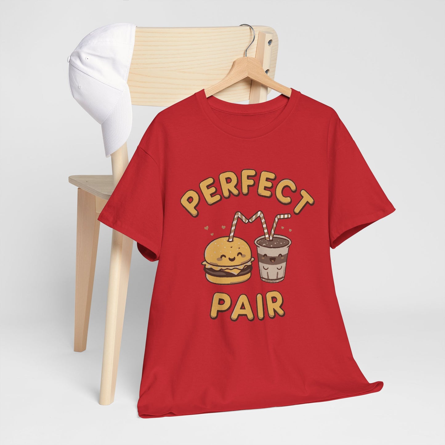 Perfect Pair Cheeseburger & Soda T-Shirt — Cute Matching Food Tee