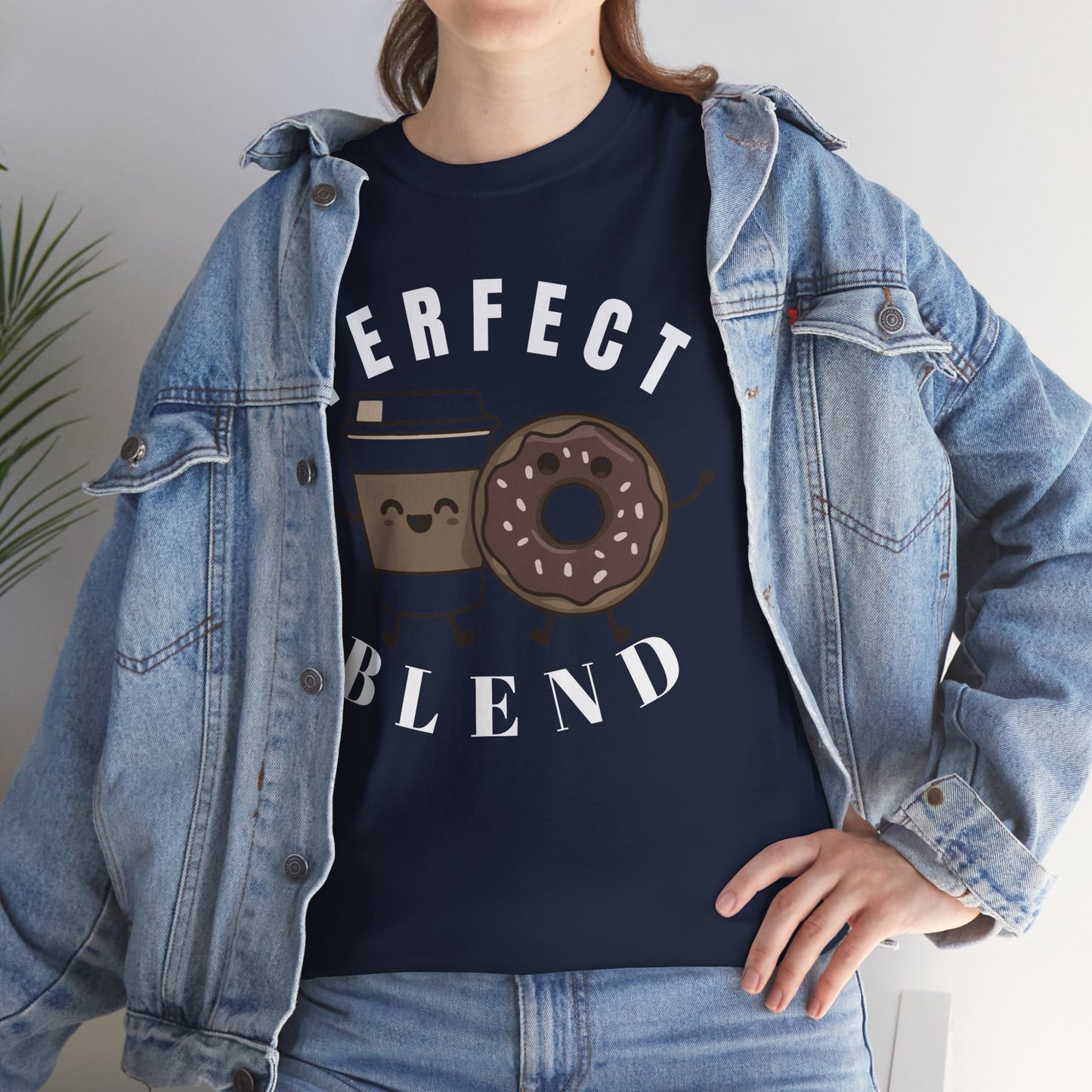 Perfect Blend Coffee & Donut Tee — Cute Matching Breakfast Graphic Shirt
