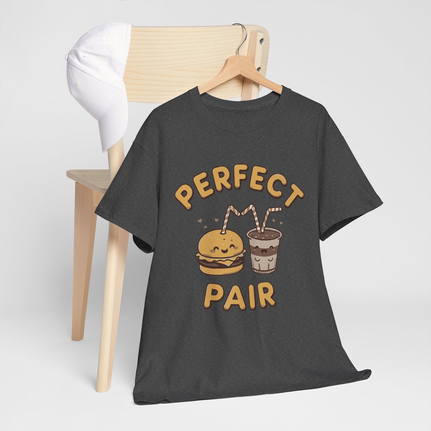 Perfect Pair Cheeseburger & Soda T-Shirt — Cute Matching Food Tee