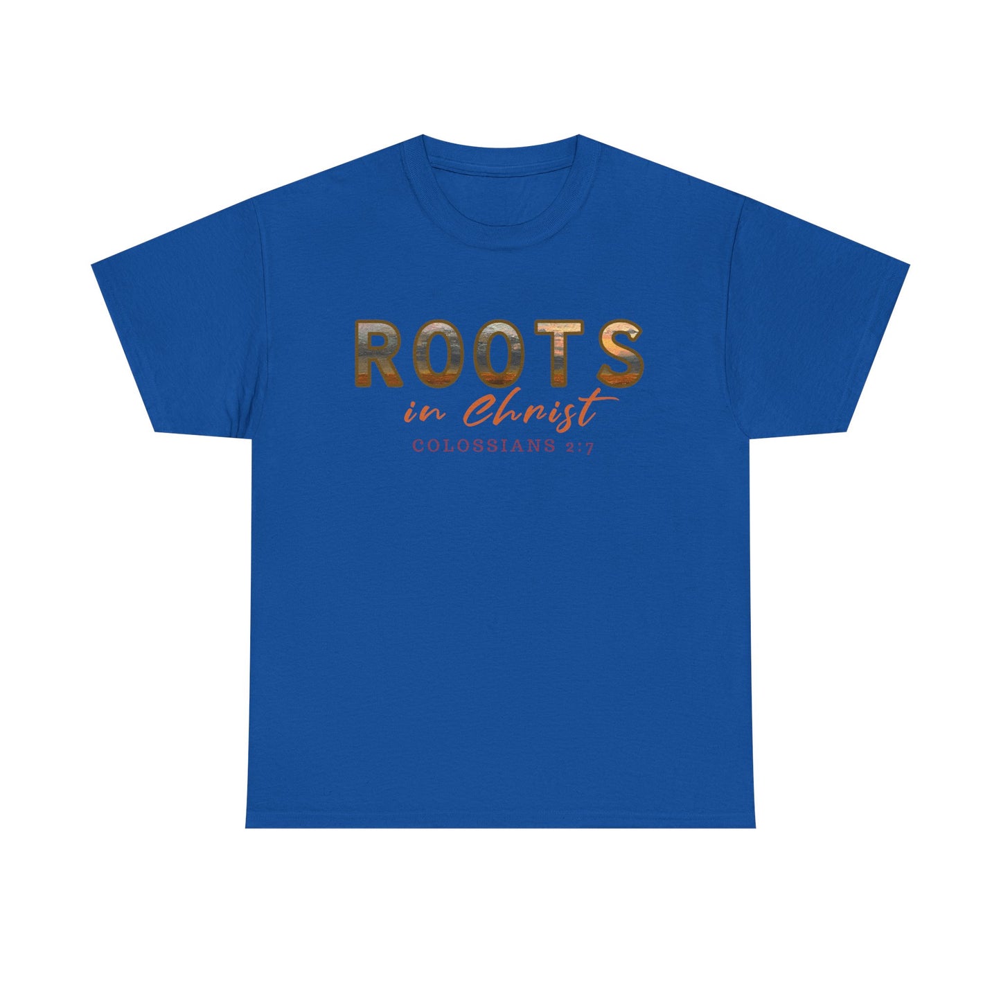 Christian Faith Roots Tee, Inspirational Shirt, Spiritual Gift, Colossians 2:7 T-Shirt, Unisex Casual Wear, Religious Apparel