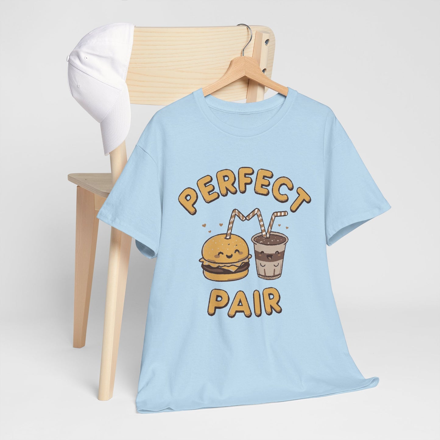 Perfect Pair Cheeseburger & Soda T-Shirt — Cute Matching Food Tee