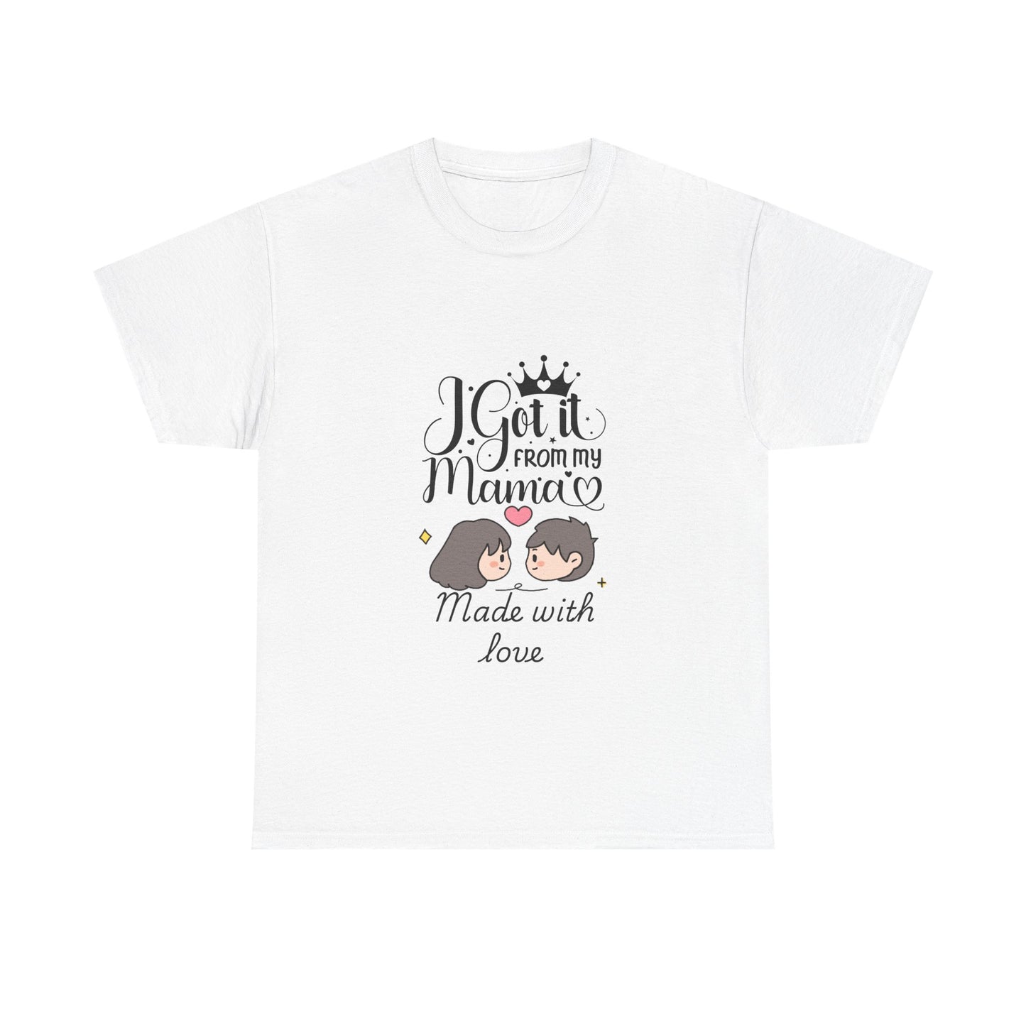 Mama Love Unisex Heavy Cotton Tee | Gift for Mom, Mother's Day, Family Bond, Cute Tee, Made with Love