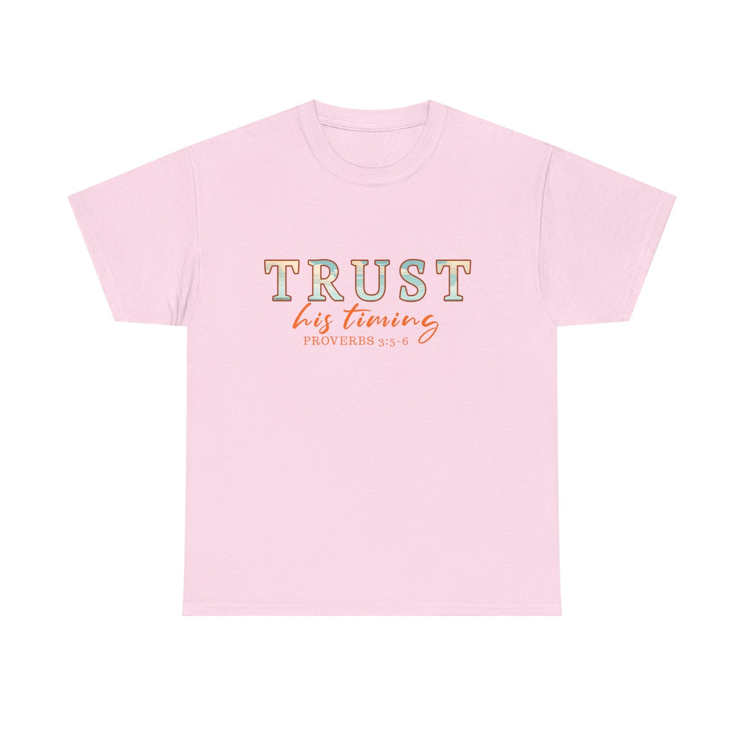 Faith-Inspired Cotton Tee | Trust His Timing Proverbs 3:5 | Inspirational Shirt for Daily Encouragement, Christian Gift, Casual Wear, [...]