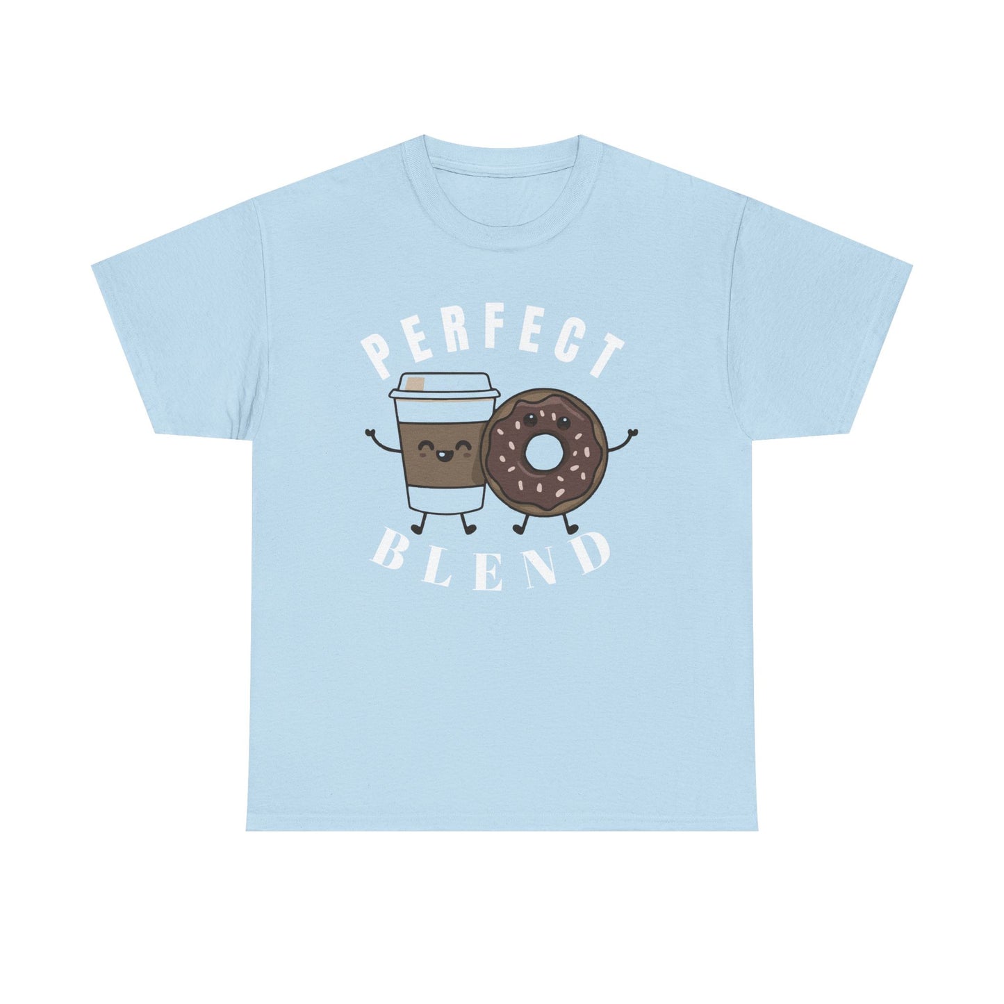 Perfect Blend Coffee & Donut Tee — Cute Matching Breakfast Graphic Shirt