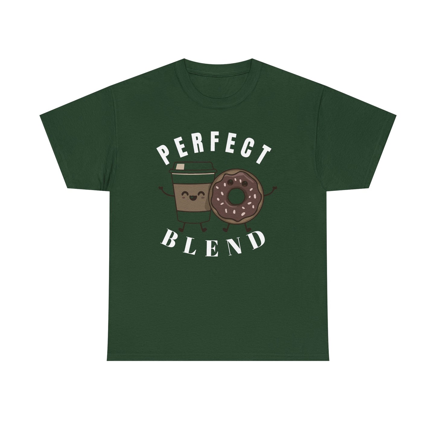 Perfect Blend Coffee & Donut Tee — Cute Matching Breakfast Graphic Shirt