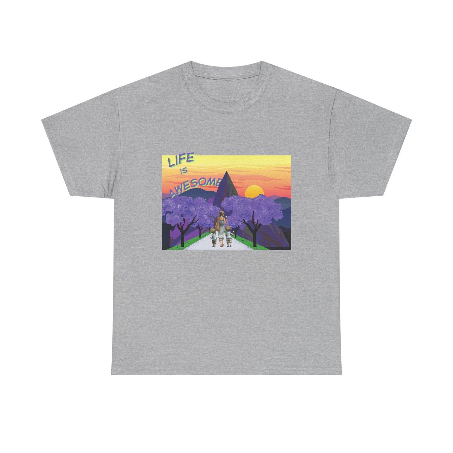 Vibrant Inspirational Tee - Life is Awesome, Unisex Cotton Shirt, Motivational Apparel, Gift for Friends, Summer Wardrobe Essential