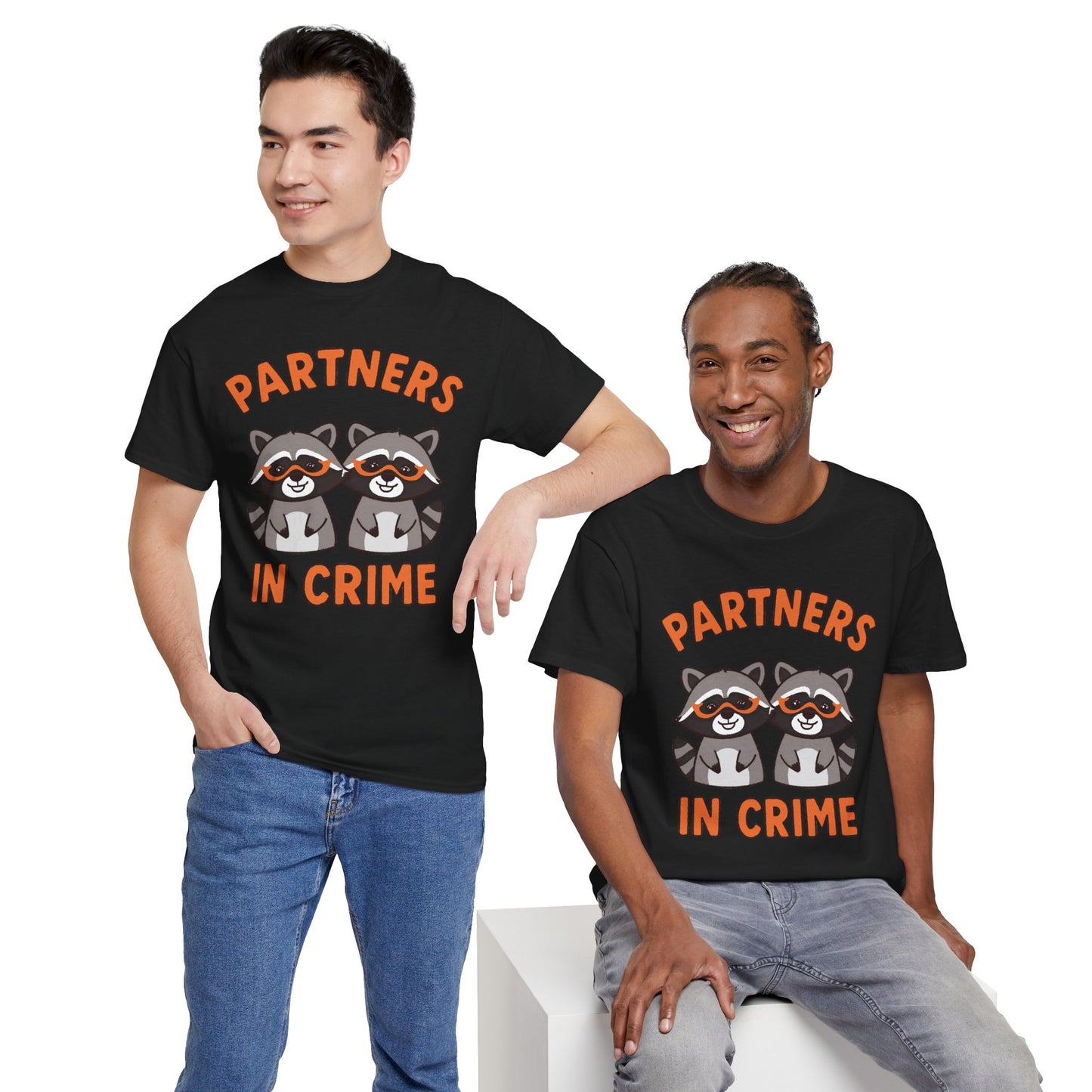 Partners in Crime Raccoon T-Shirt — Cute Matching Best Friends Tee