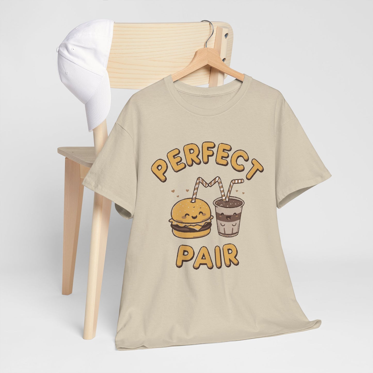 Perfect Pair Cheeseburger & Soda T-Shirt — Cute Matching Food Tee