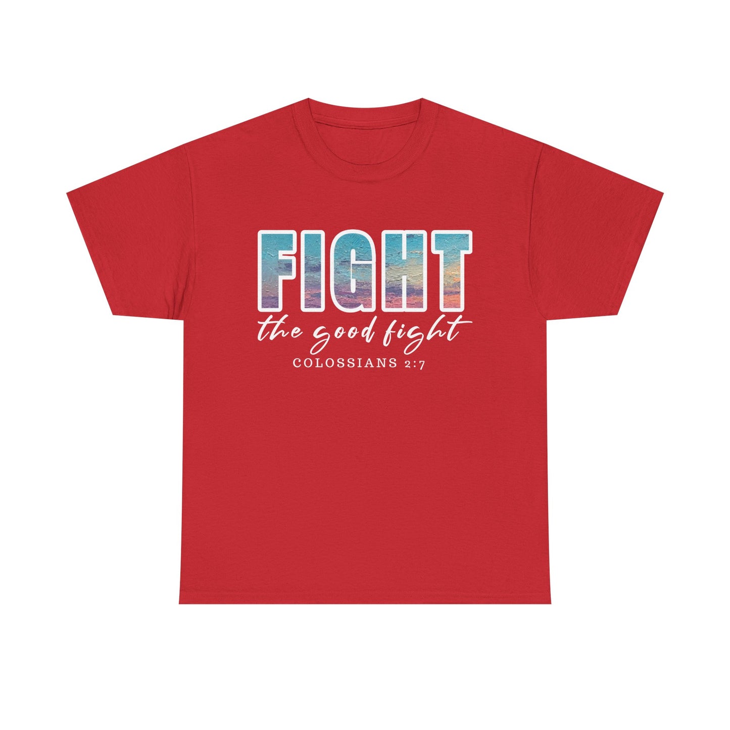 Unisex Inspirational Tee - 'Fight the Good Fight' Colossians 1:7 Motivational Shirt, Faith-Based Apparel, Stylish Gift for [...]