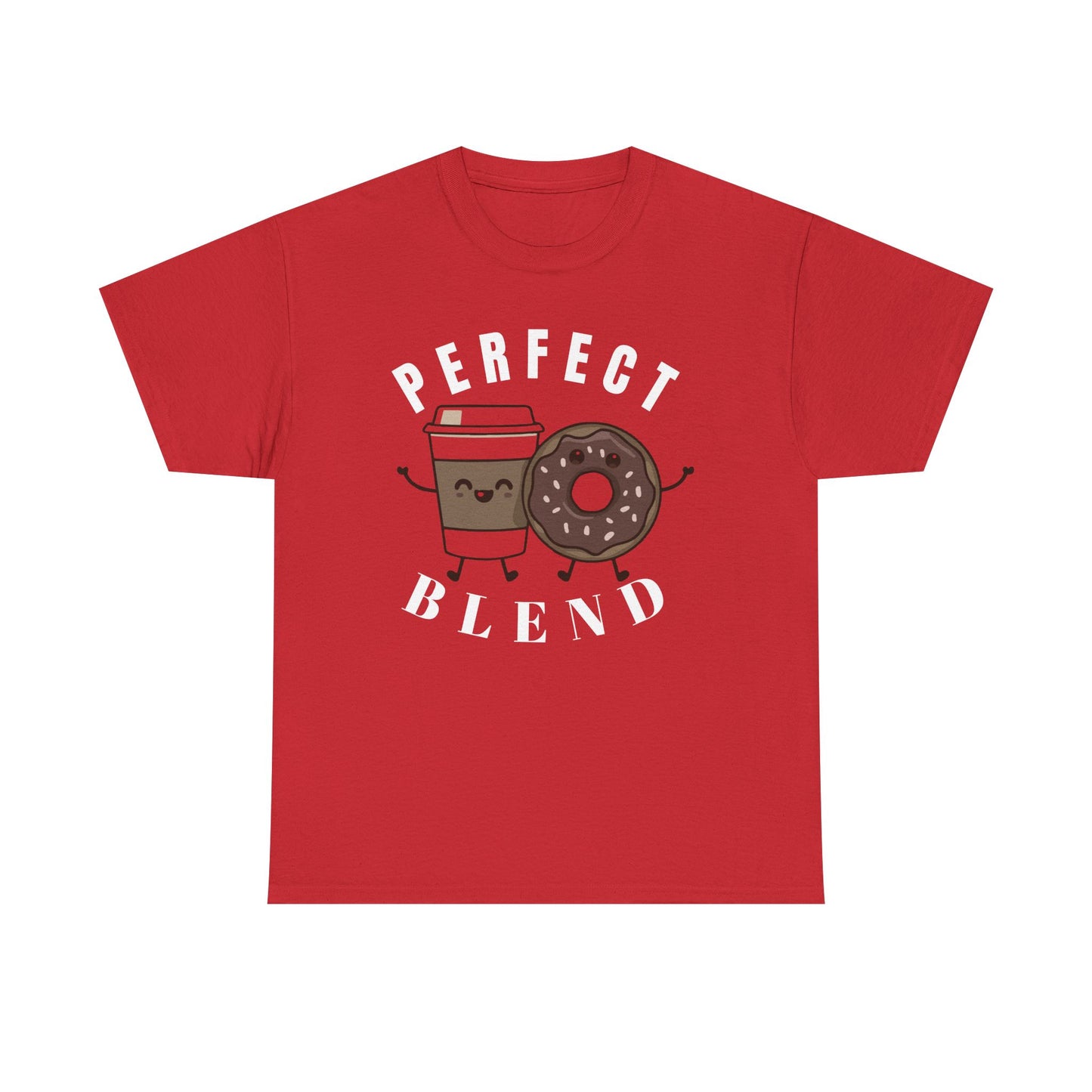 Perfect Blend Coffee & Donut Tee — Cute Matching Breakfast Graphic Shirt