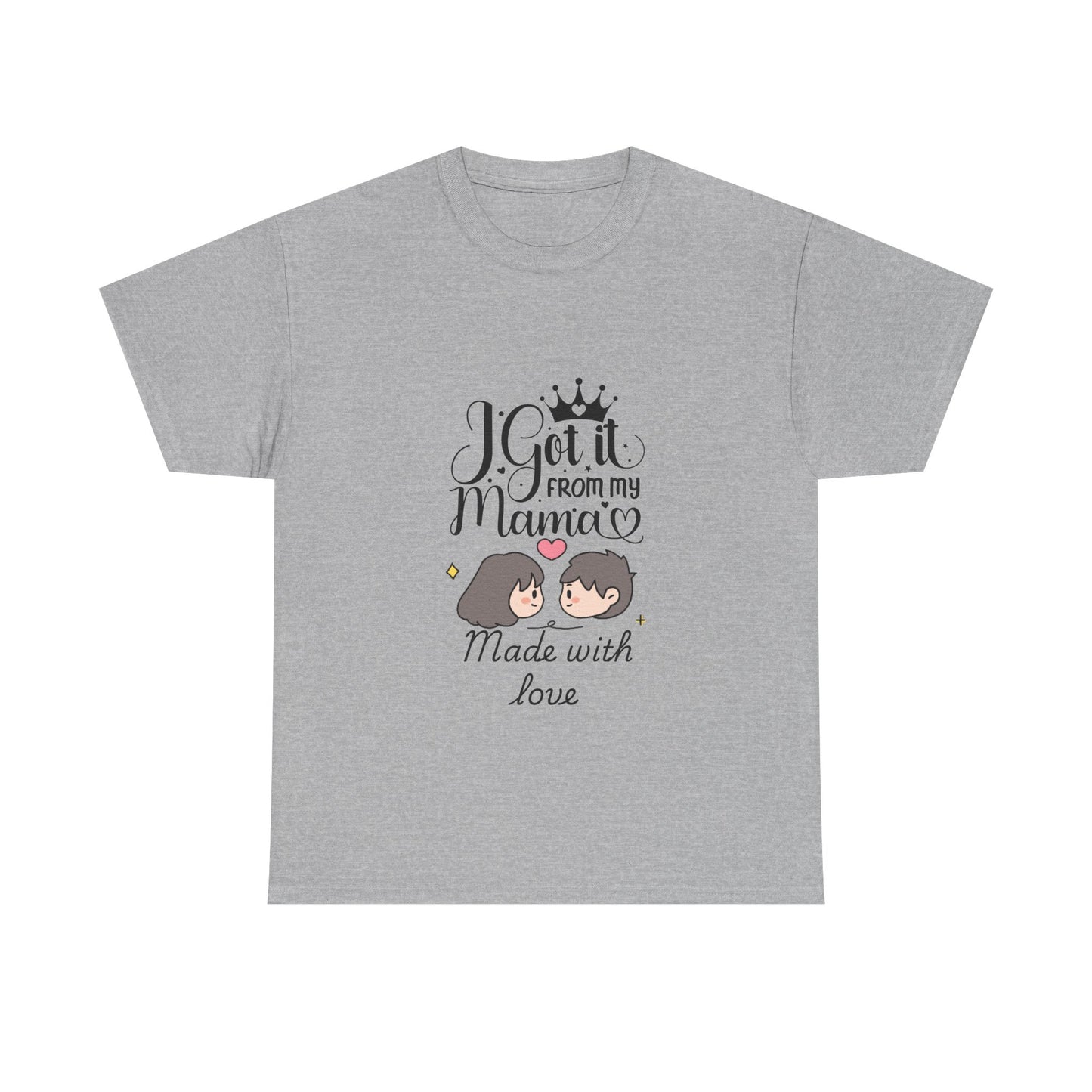 Mama Love Unisex Heavy Cotton Tee | Gift for Mom, Mother's Day, Family Bond, Cute Tee, Made with Love