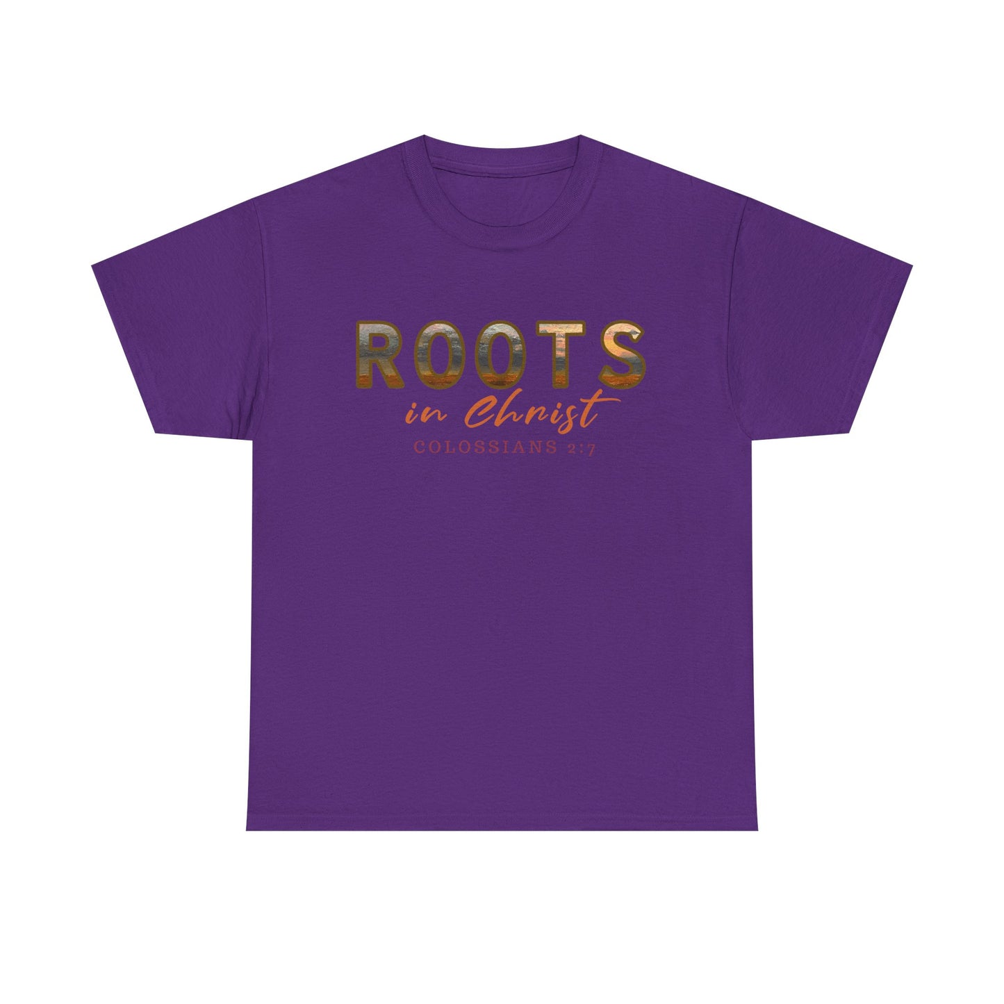 Christian Faith Roots Tee, Inspirational Shirt, Spiritual Gift, Colossians 2:7 T-Shirt, Unisex Casual Wear, Religious Apparel