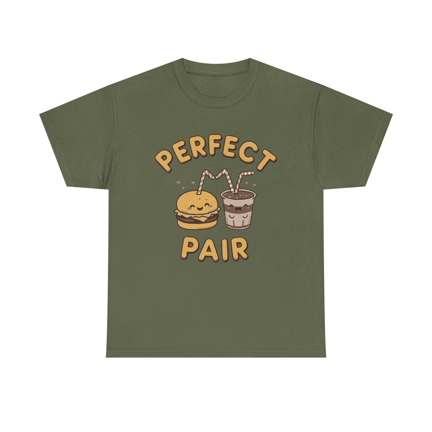 Perfect Pair Cheeseburger & Soda T-Shirt — Cute Matching Food Tee