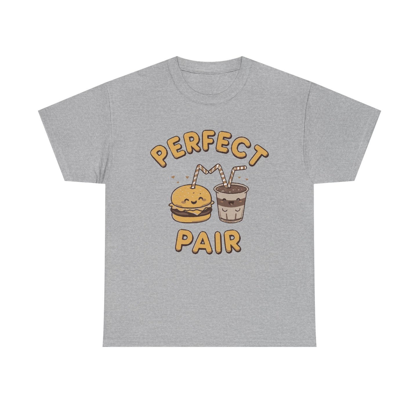 Perfect Pair Cheeseburger & Soda T-Shirt — Cute Matching Food Tee