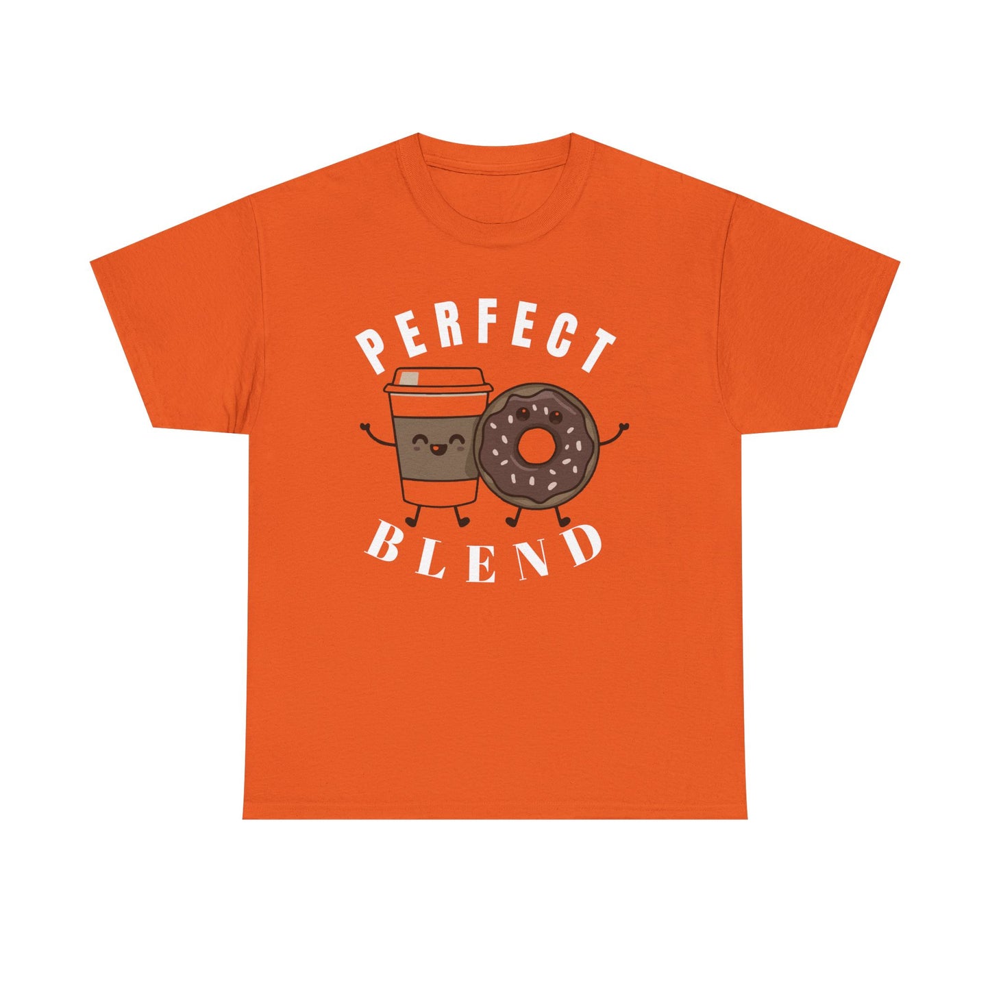 Perfect Blend Coffee & Donut Tee — Cute Matching Breakfast Graphic Shirt