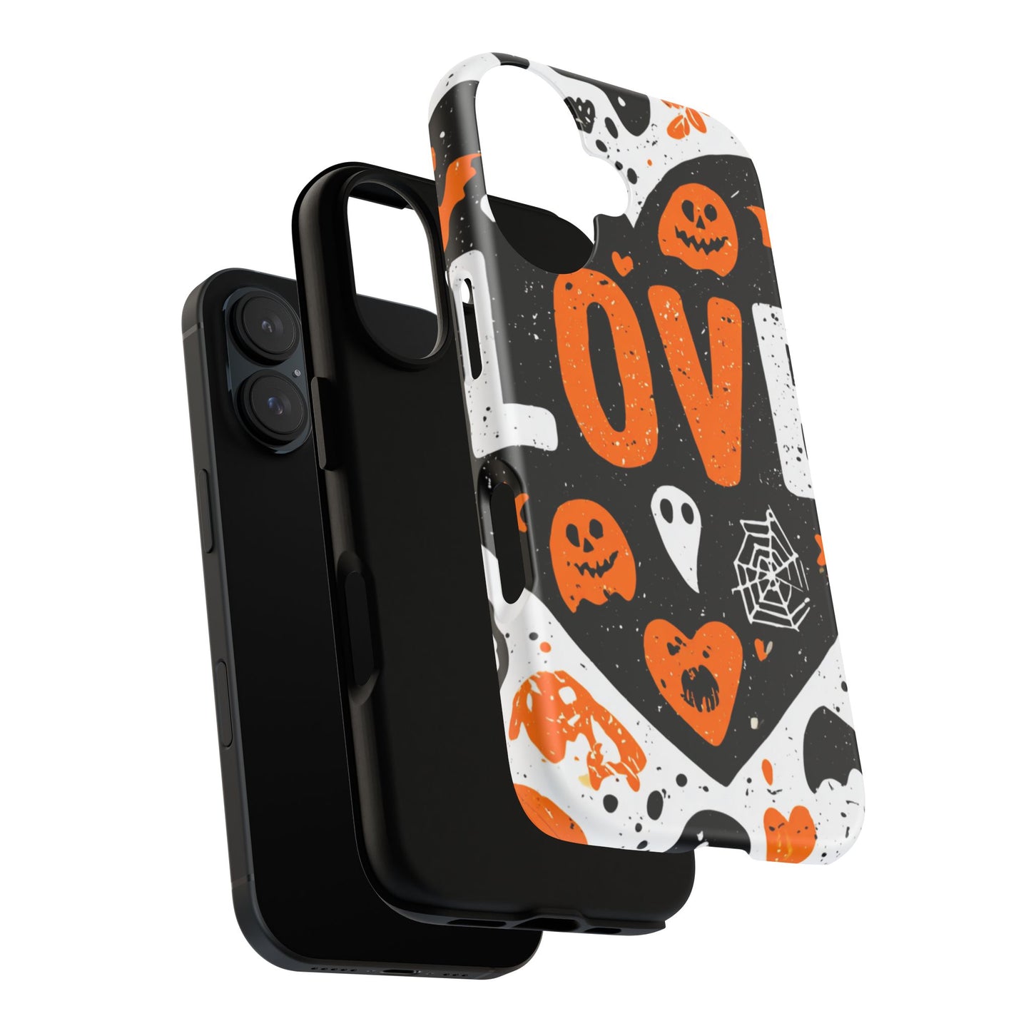 Halloween Phone Case - Spooky Love Design, Cute Ghosts and Pumpkins, Perfect for Fall Decor, Mobile Accessories, Trick or Treat Gifts