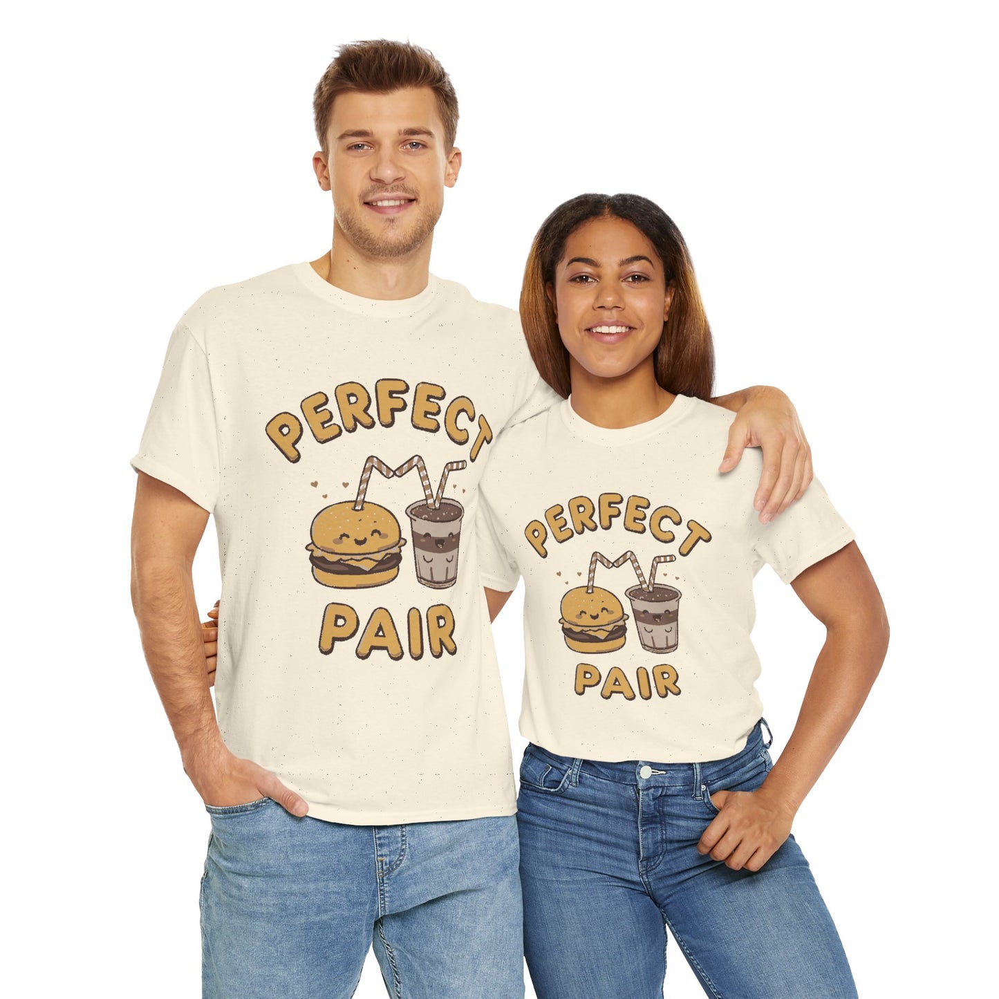 Perfect Pair Cheeseburger & Soda T-Shirt — Cute Matching Food Tee