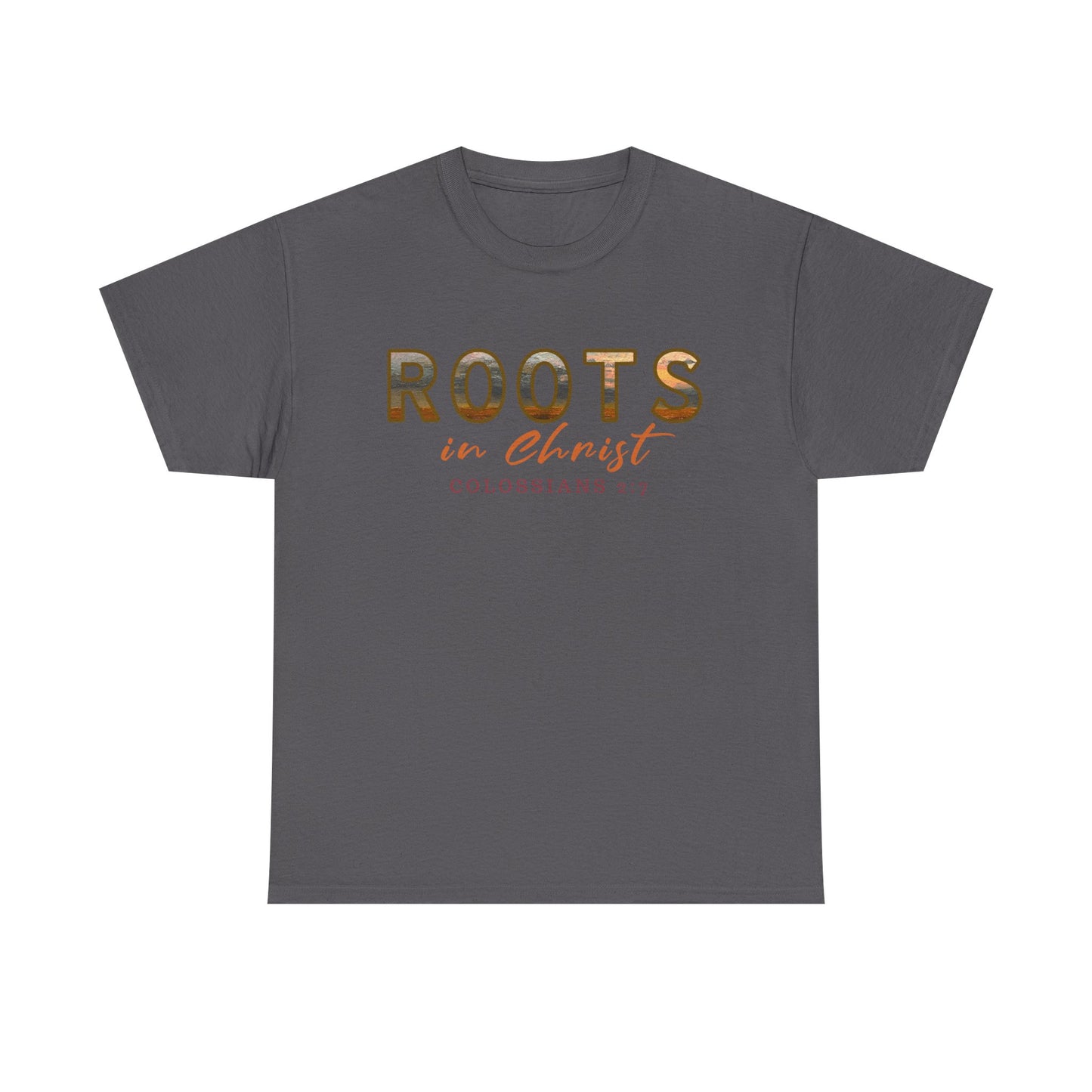 Christian Faith Roots Tee, Inspirational Shirt, Spiritual Gift, Colossians 2:7 T-Shirt, Unisex Casual Wear, Religious Apparel