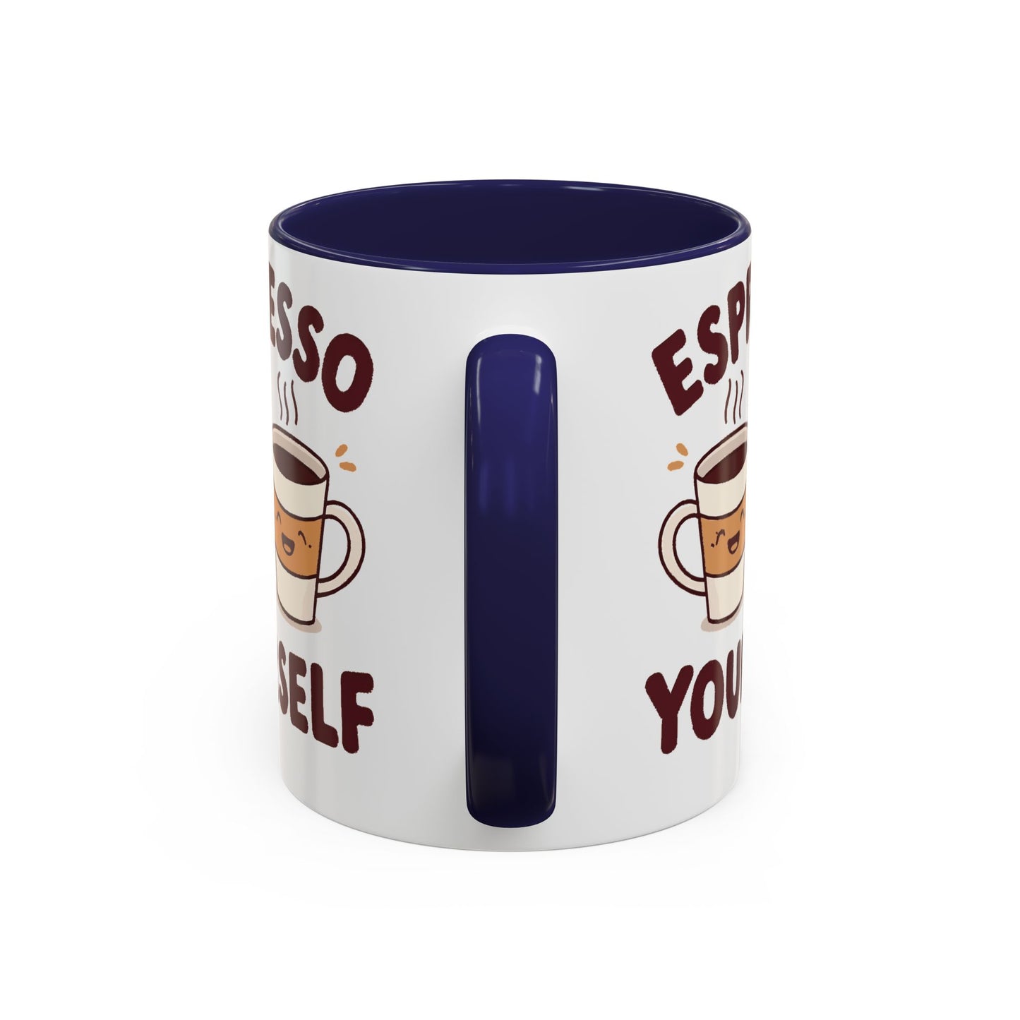 Espresso Yourself Accent Coffee Mug — Cute Coffee Pun Ceramic Mug (11/15 oz)
