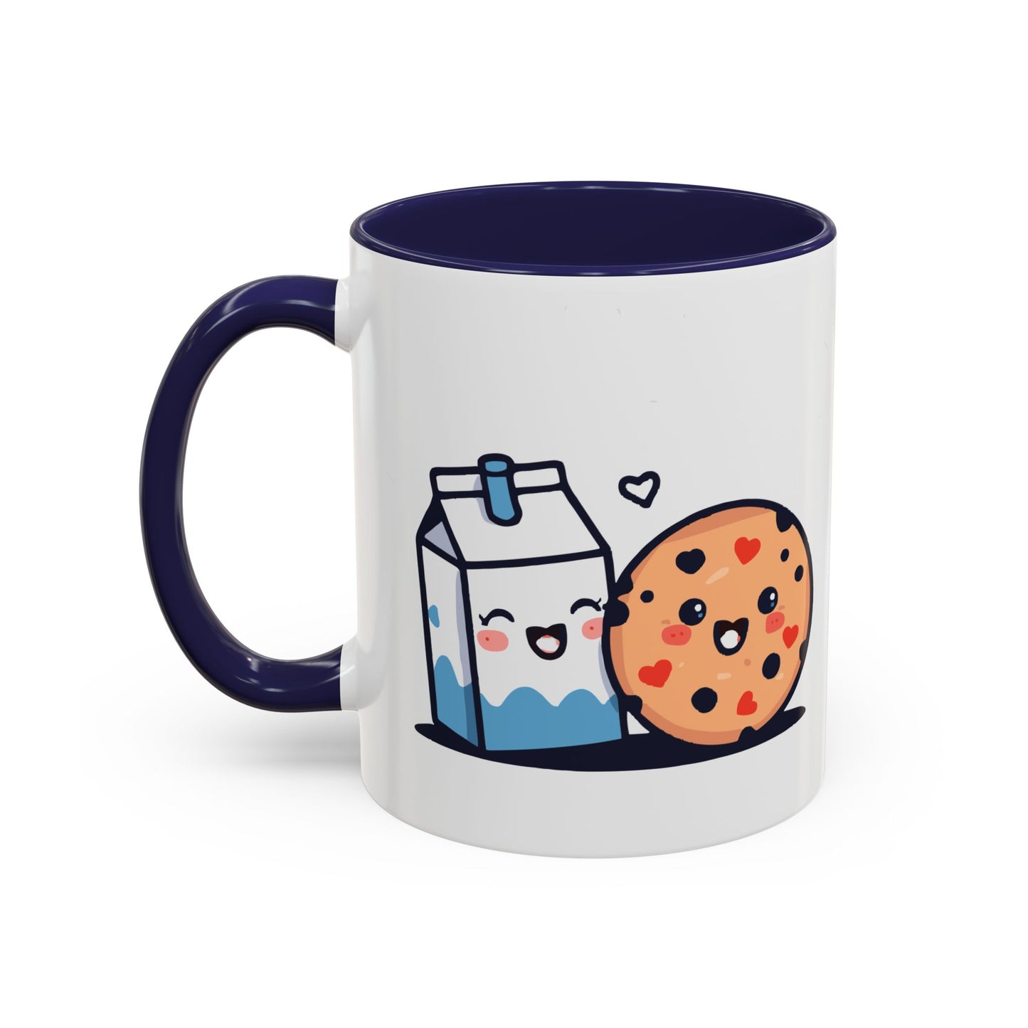 Cute Cookie & Milk Coffee Mug — Kawaii Breakfast Accent Mug