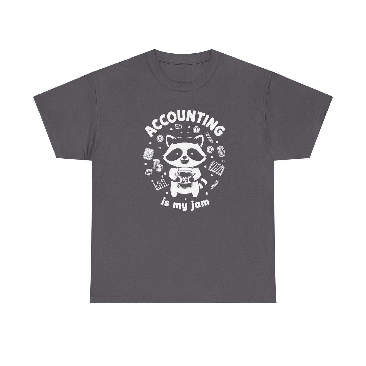 Accounting Is My Jam T-Shirt — Cute Raccoon Accountant Graphic Tee