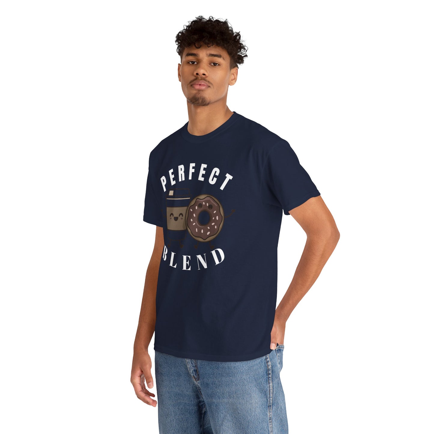 Perfect Blend Coffee & Donut Tee — Cute Matching Breakfast Graphic Shirt