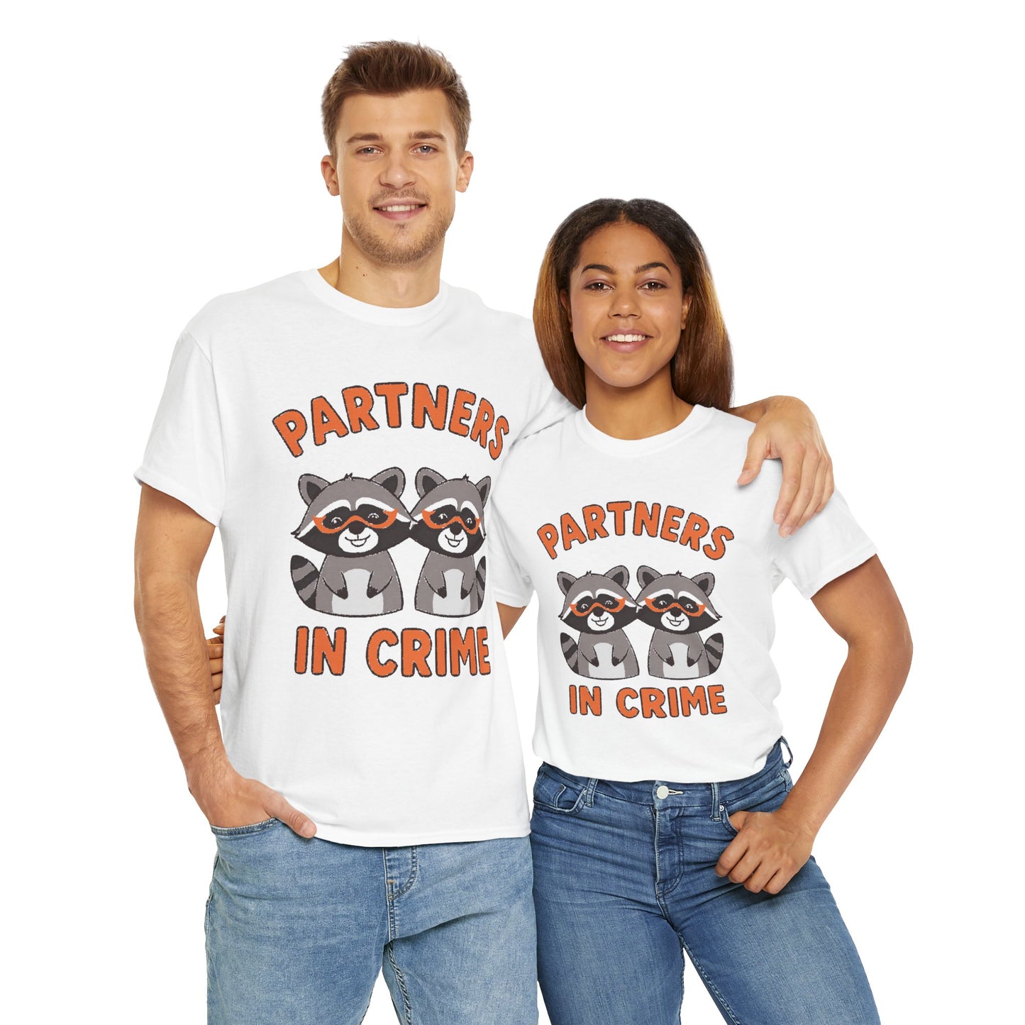 Partners in Crime Raccoon T-Shirt — Cute Matching Best Friends Tee