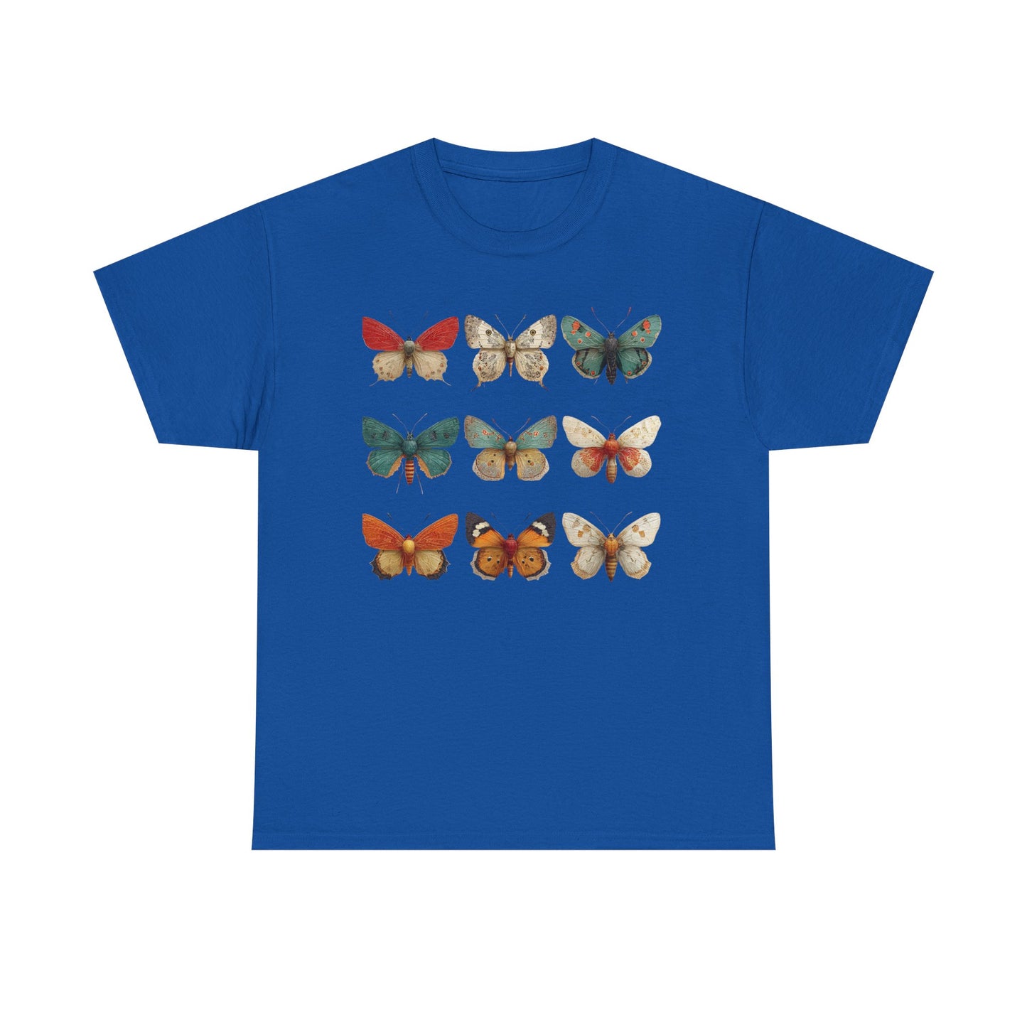 Butterfly Garden Unisex Tee, Nature Lover Shirt, Boho Style Cotton Tee, Gifts for Her, Summer Fashion, Vintage Butterfly Design