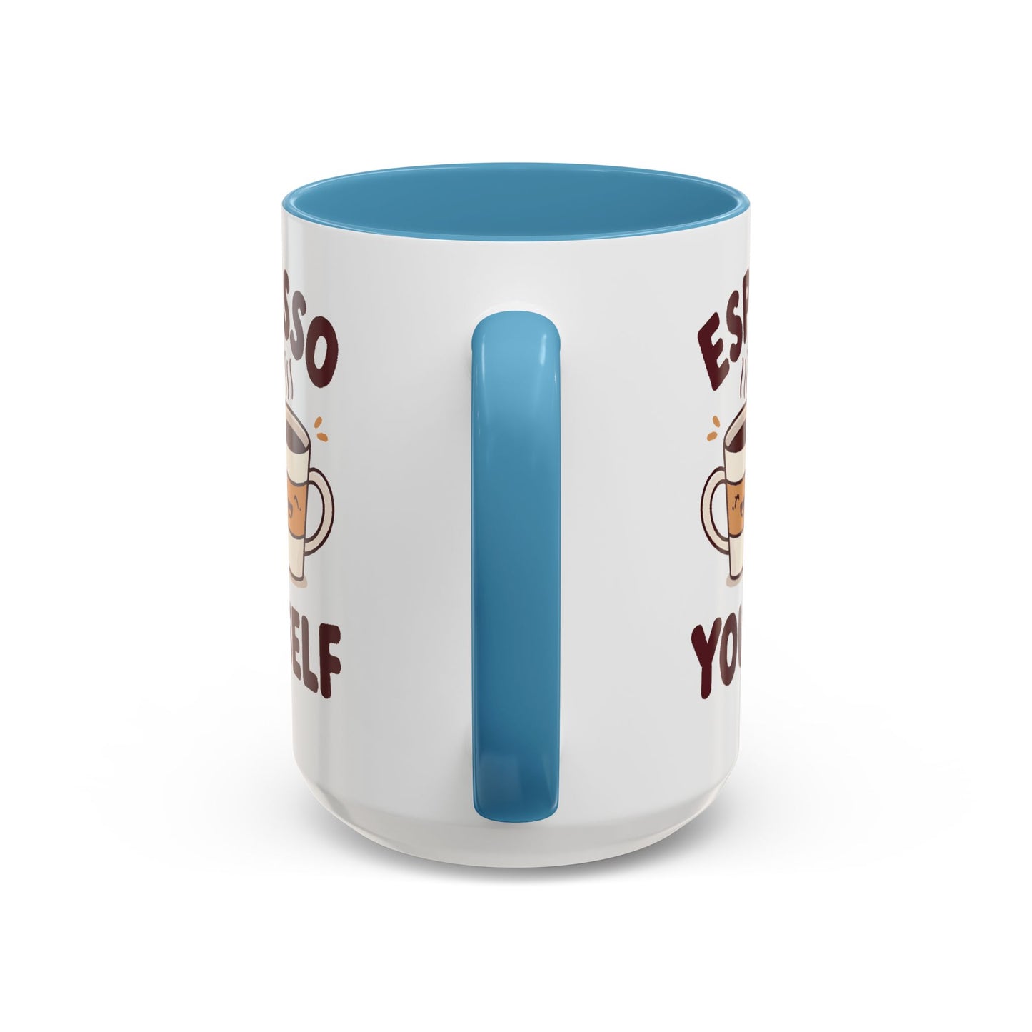 Espresso Yourself Accent Coffee Mug — Cute Coffee Pun Ceramic Mug (11/15 oz)