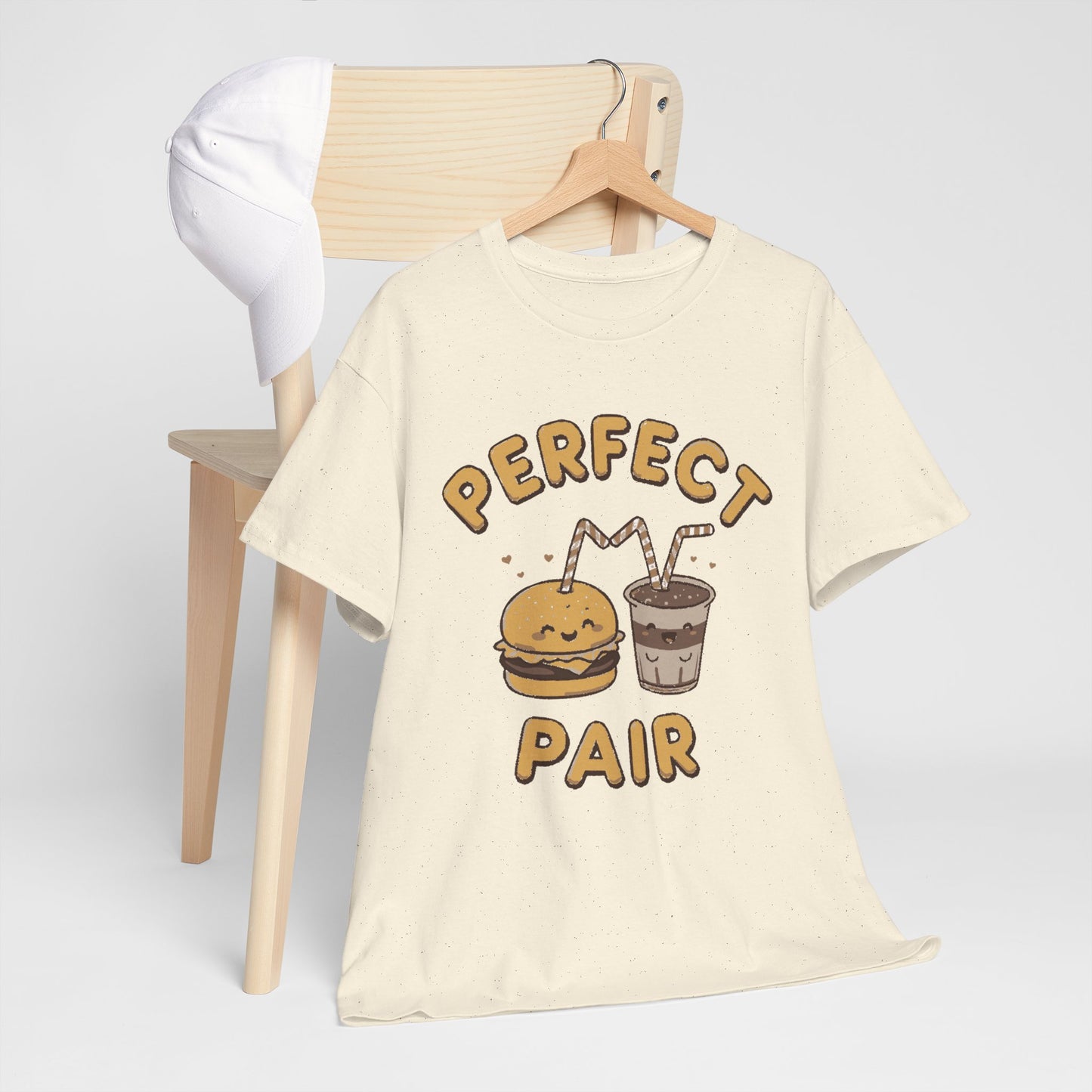 Perfect Pair Cheeseburger & Soda T-Shirt — Cute Matching Food Tee