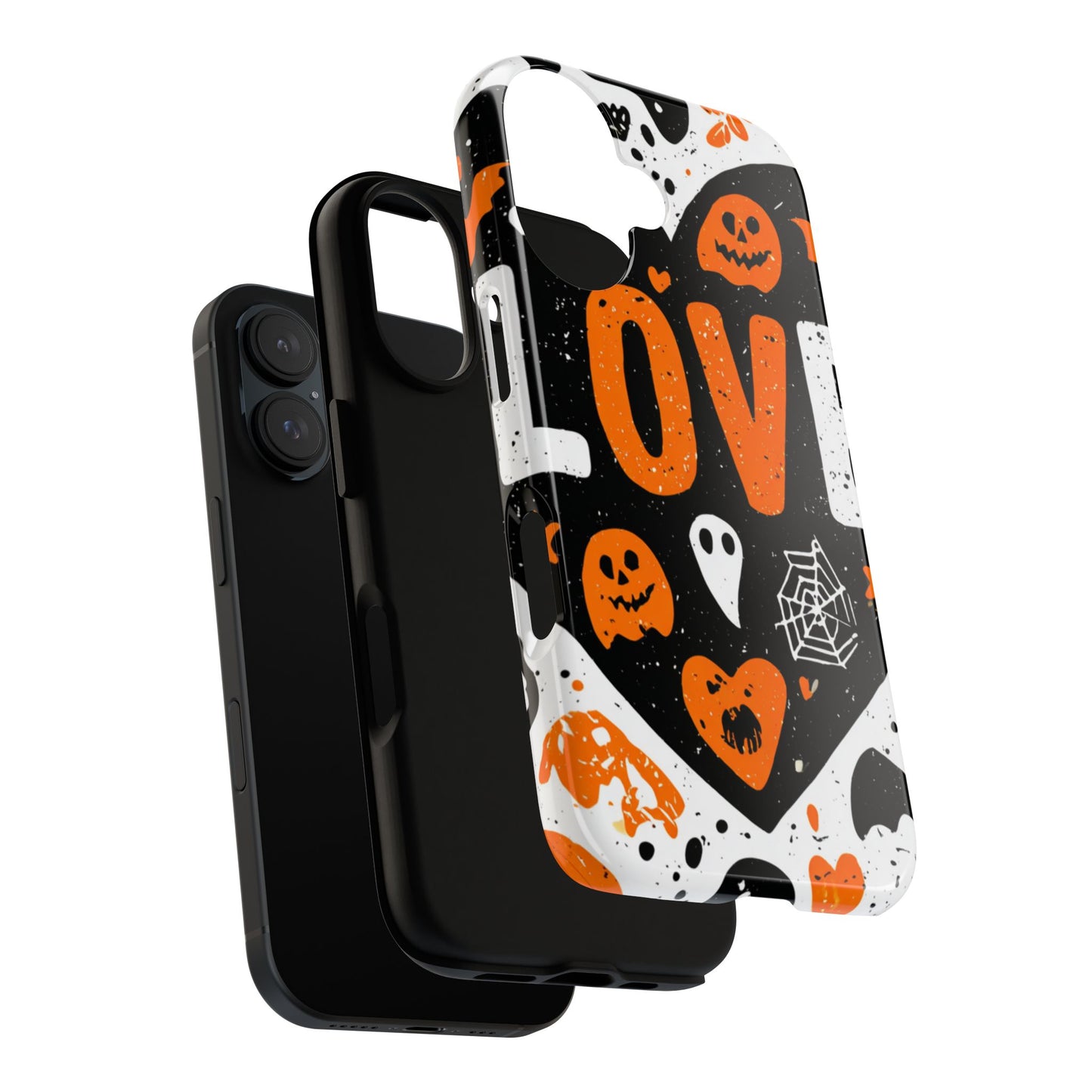 Halloween Phone Case - Spooky Love Design, Cute Ghosts and Pumpkins, Perfect for Fall Decor, Mobile Accessories, Trick or Treat Gifts