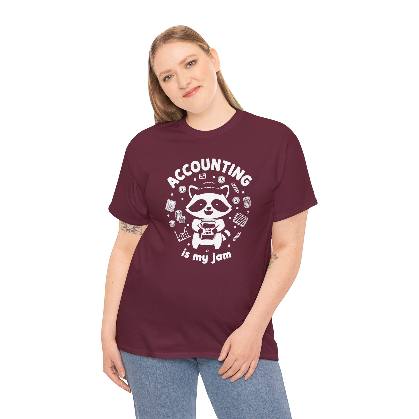 Accounting Is My Jam T-Shirt — Cute Raccoon Accountant Graphic Tee