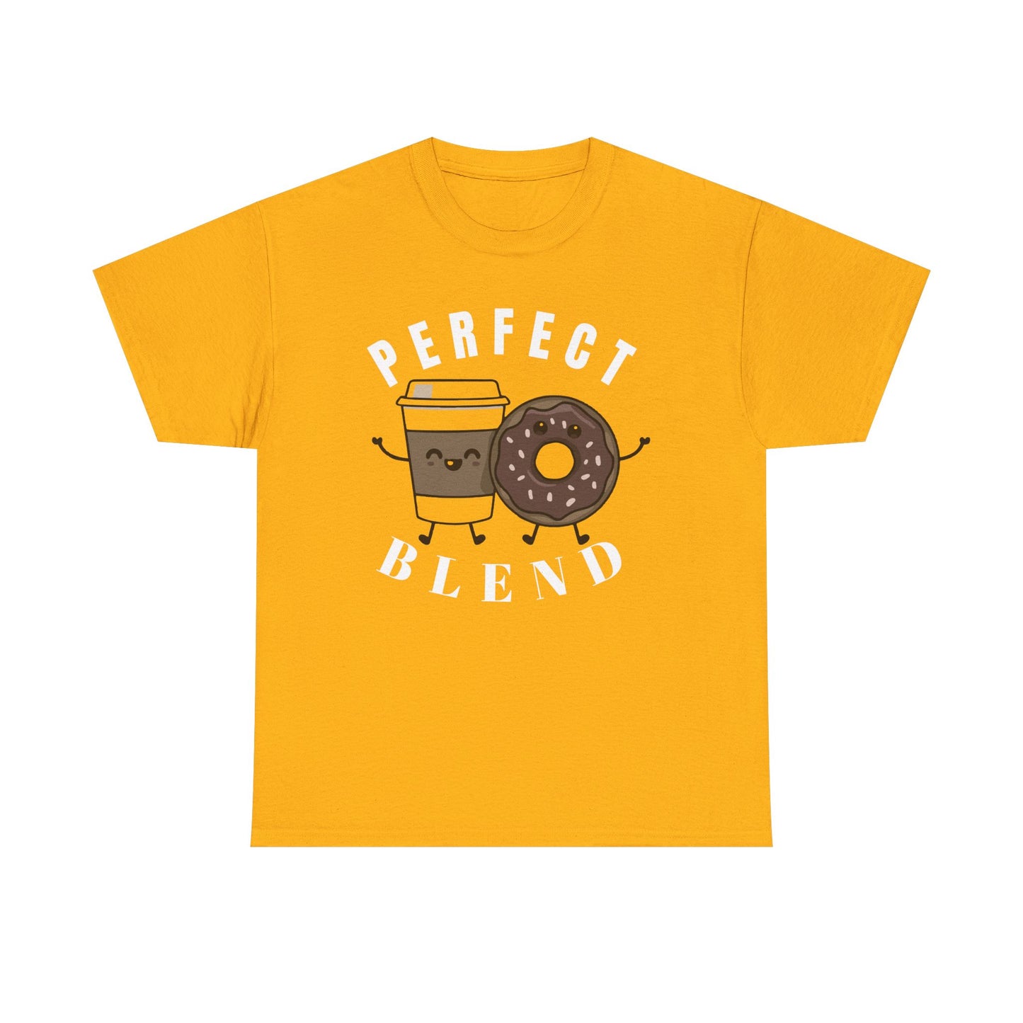 Perfect Blend Coffee & Donut Tee — Cute Matching Breakfast Graphic Shirt