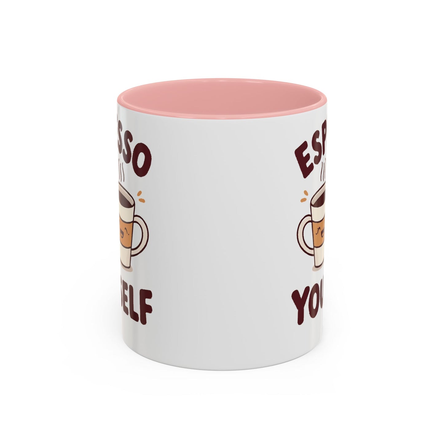 Espresso Yourself Accent Coffee Mug — Cute Coffee Pun Ceramic Mug (11/15 oz)