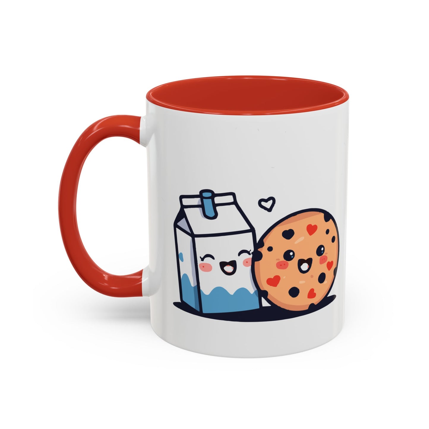 Cute Cookie & Milk Coffee Mug — Kawaii Breakfast Accent Mug