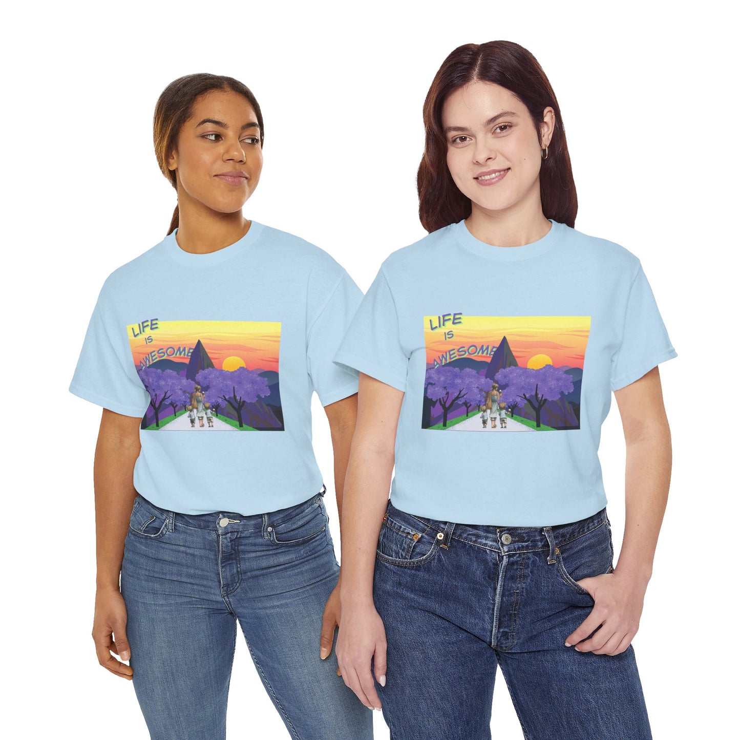 Vibrant Inspirational Tee - Life is Awesome, Unisex Cotton Shirt, Motivational Apparel, Gift for Friends, Summer Wardrobe Essential